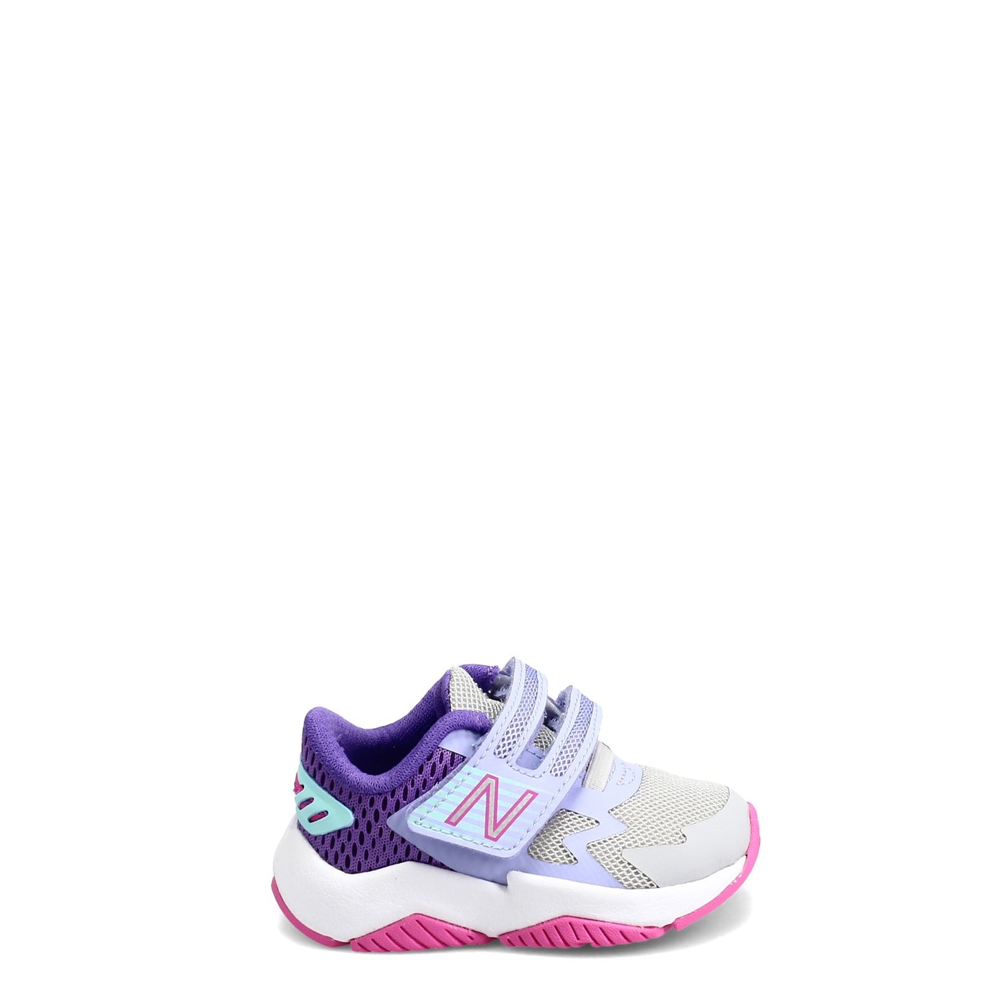 Peltz Shoes  Girl's New Balance Rave Run v1 Sneaker - Infant & Toddler GREY / PURPLE ITRAVBL1