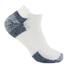 Peltz Shoes  Unisex Thorlo Socks Maximum Cushion Rolltop Running Socks- 1 Pair White Navy J00000-WHN