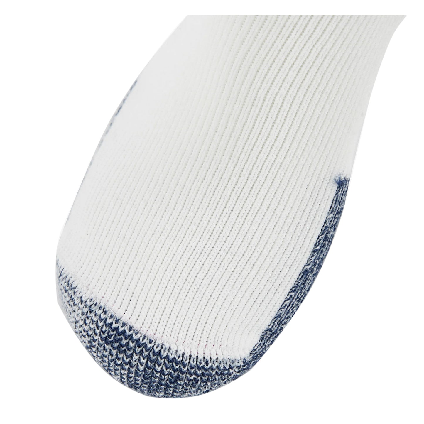 Peltz Shoes  Unisex Thorlo Socks Maximum Cushion Rolltop Running Socks- 1 Pair White Navy J00000-WHN