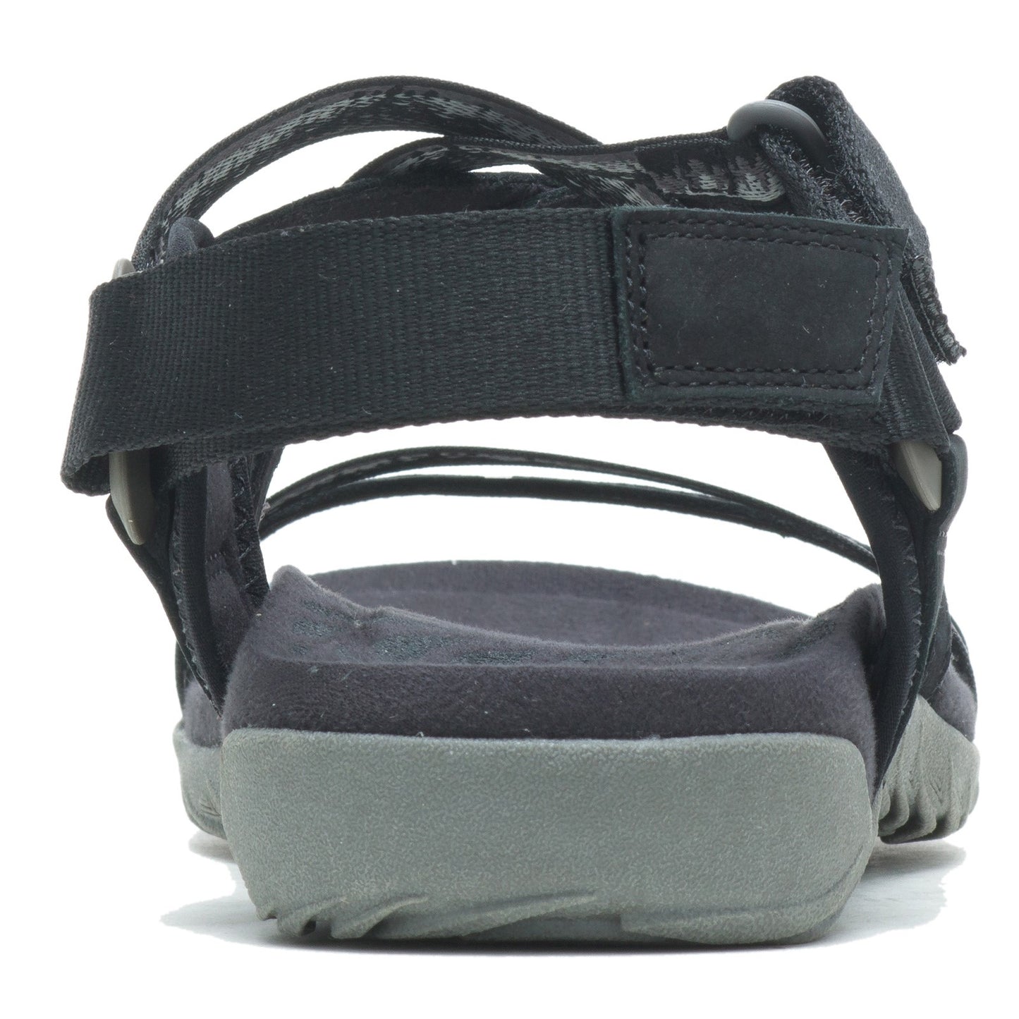 Peltz Shoes  Women's Merrell Terran Cush 3 Lattice Sandal - Wide Width BLACK J002712W