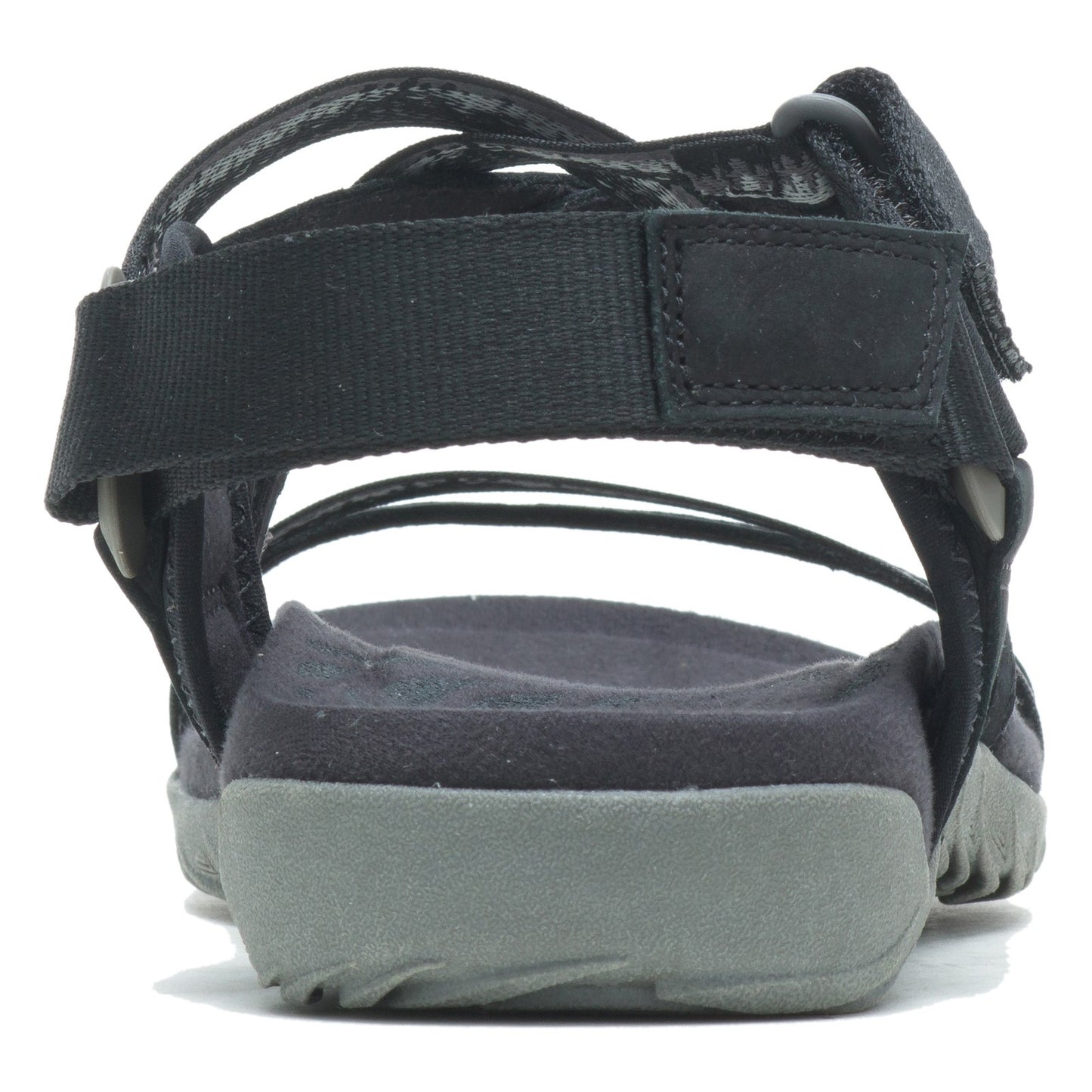 Peltz Shoes  Women's Merrell Terran Cush 3 Lattice Sandal BLACK J002712