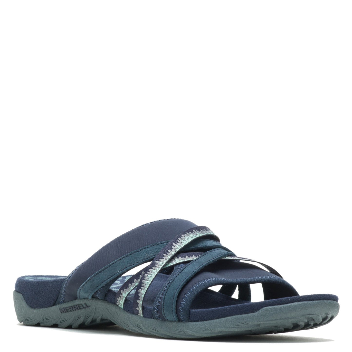 Peltz Shoes  Women's Merrell Terran Cush 3 Slide Sandal NAVY J002726