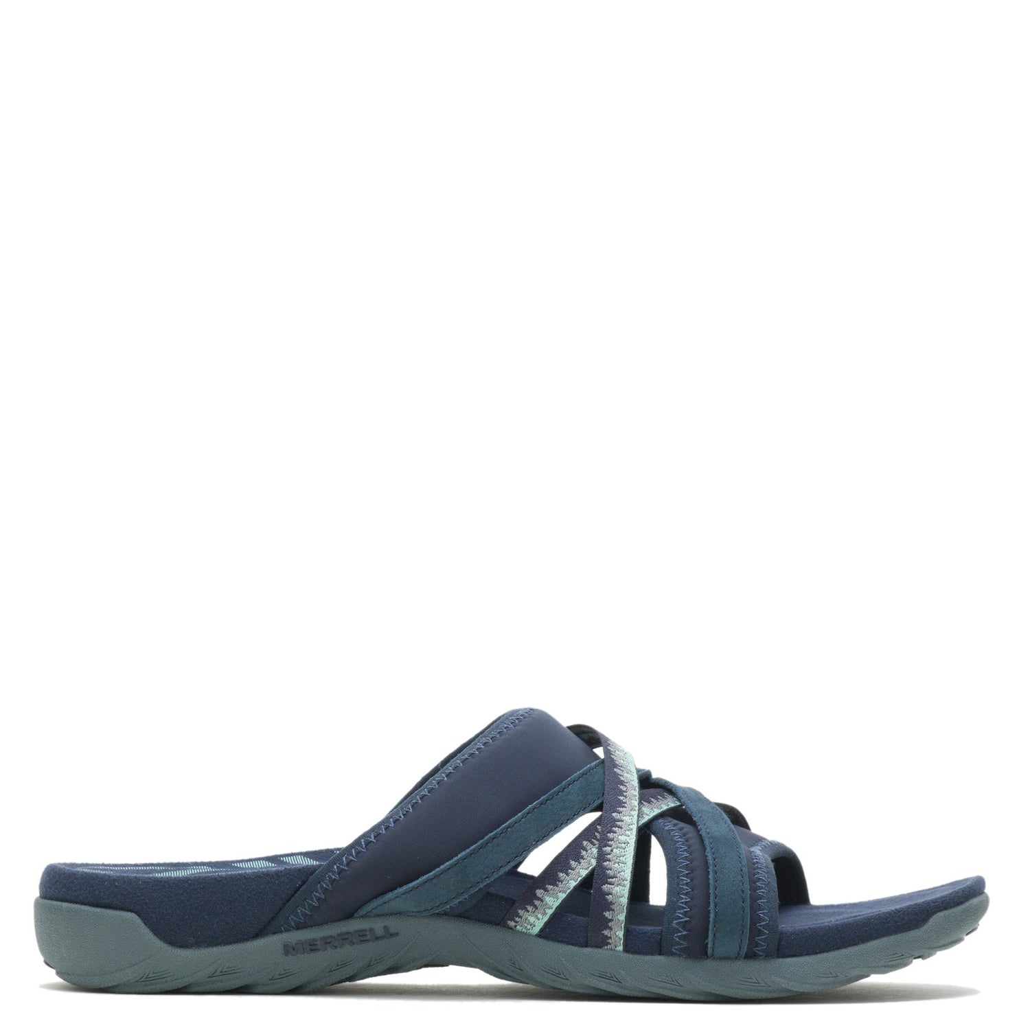Peltz Shoes  Women's Merrell Terran Cush 3 Slide Sandal NAVY J002726