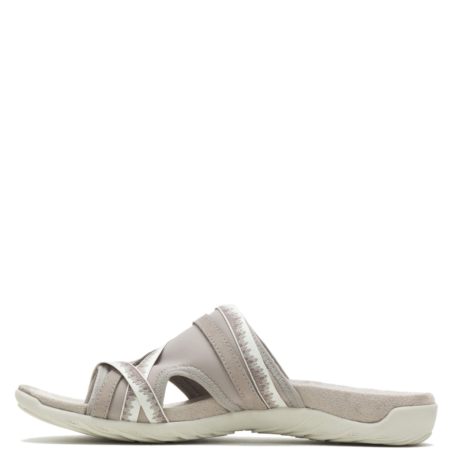 Peltz Shoes  Women's Merrell Terran Cush 3 Post Sandal - Wide Width MOONBEAM J002732W