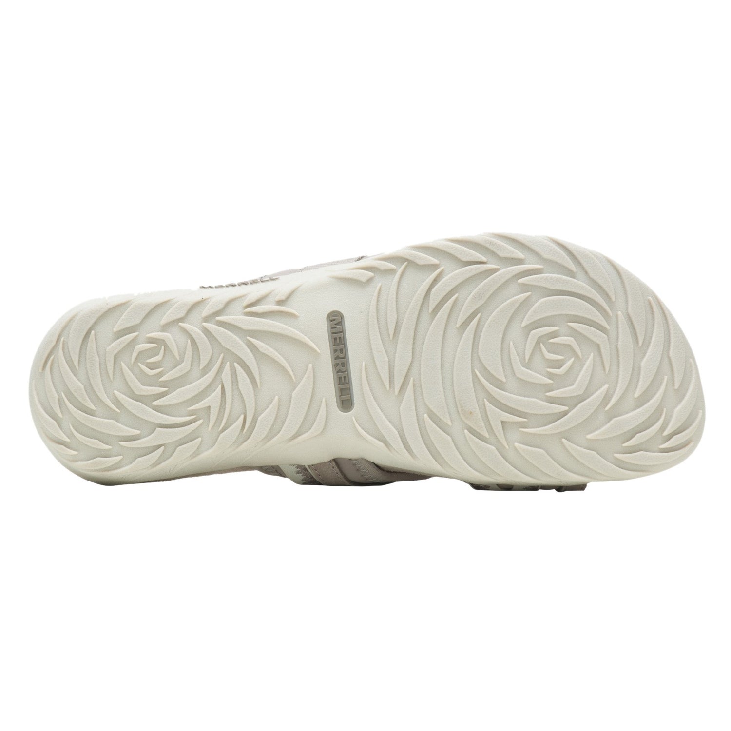 Peltz Shoes  Women's Merrell Terran Cush 3 Post Sandal - Wide Width MOONBEAM J002732W