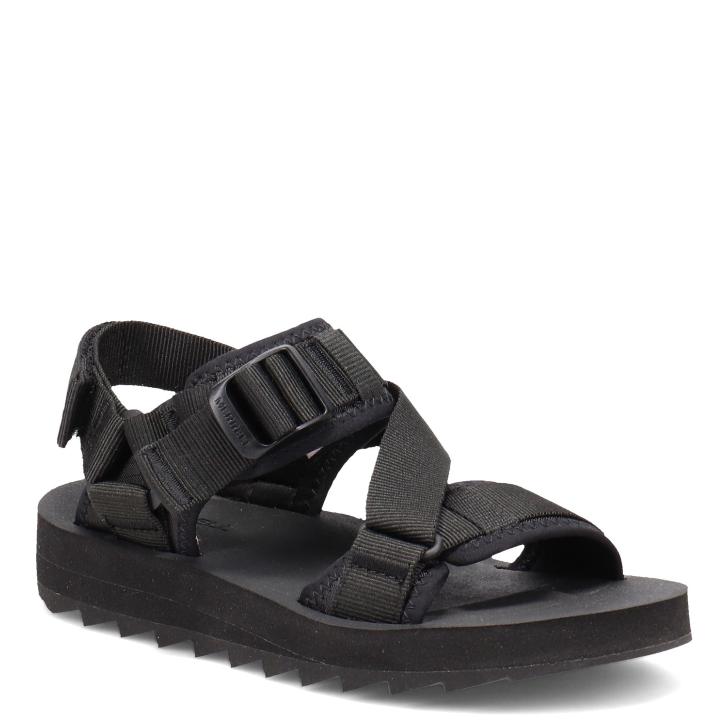 Peltz Shoes  Women's Merrell Alpine Strap Sandal BLACK J003552