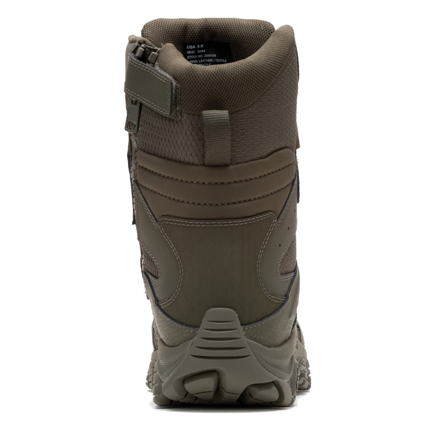Peltz Shoes  Men's Merrell Moab 3 WP Tactical Zip 8in Work Boot Dark Olive J004109