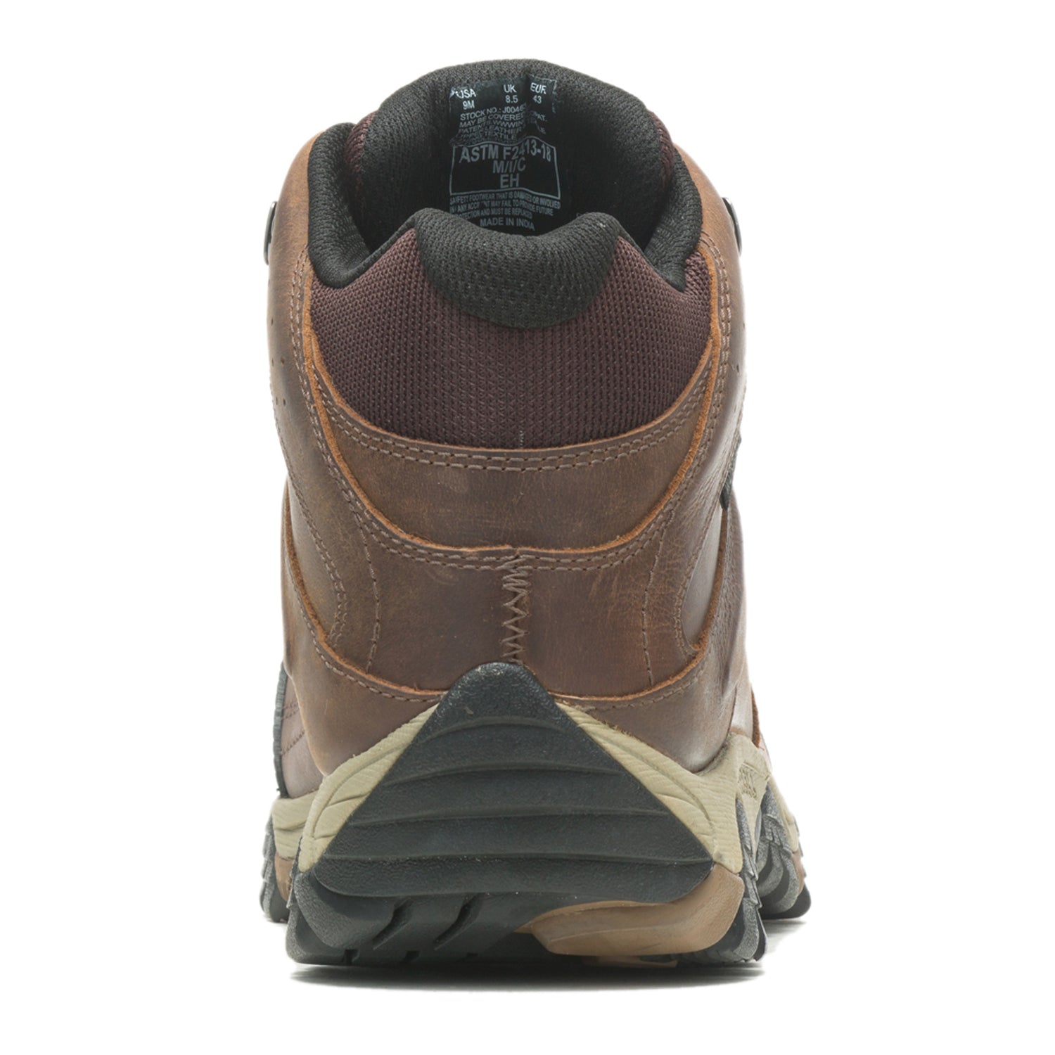 Peltz Shoes  Men's Merrell Moab Adventure Mid Waterproof Carbon Fiber Work Shoe TOFFEE J004633