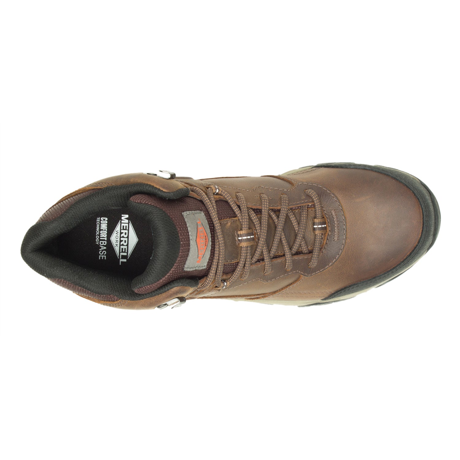 Peltz Shoes  Men's Merrell Moab Adventure Mid Waterproof Carbon Fiber Work Shoe TOFFEE J004633