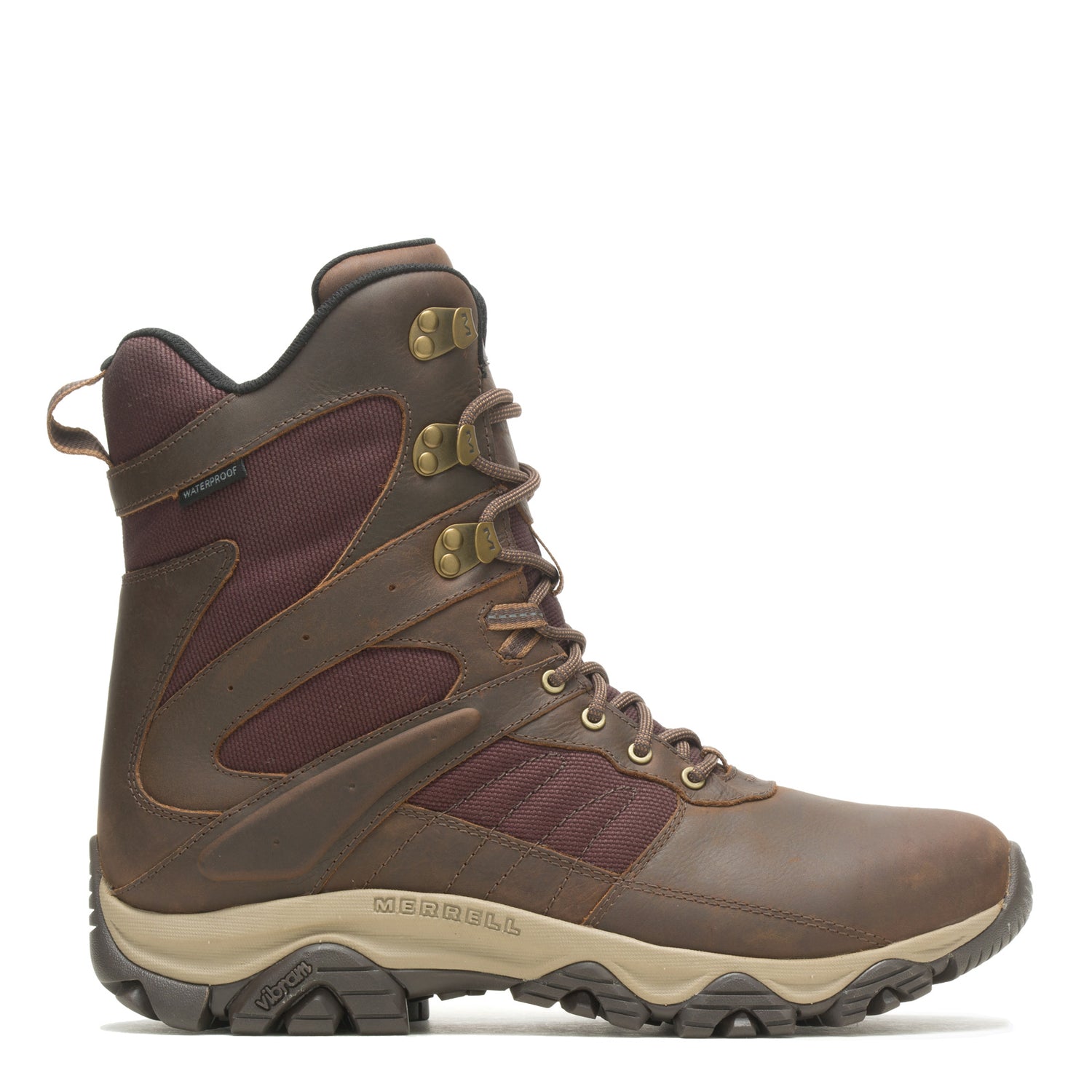 Peltz Shoes  Men's Merrell Moab 2 Timber 8in Waterproof Boot TOFFEE J004649