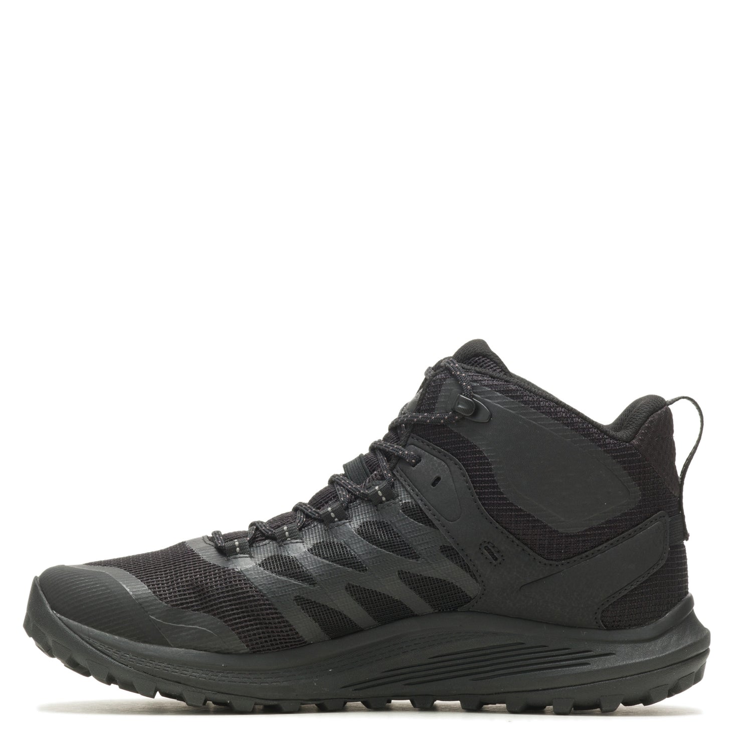 Peltz Shoes  Men's Merrell Nova 3 Mid Tactical Waterproof Hiking Boot - Wide Width Black J005049W