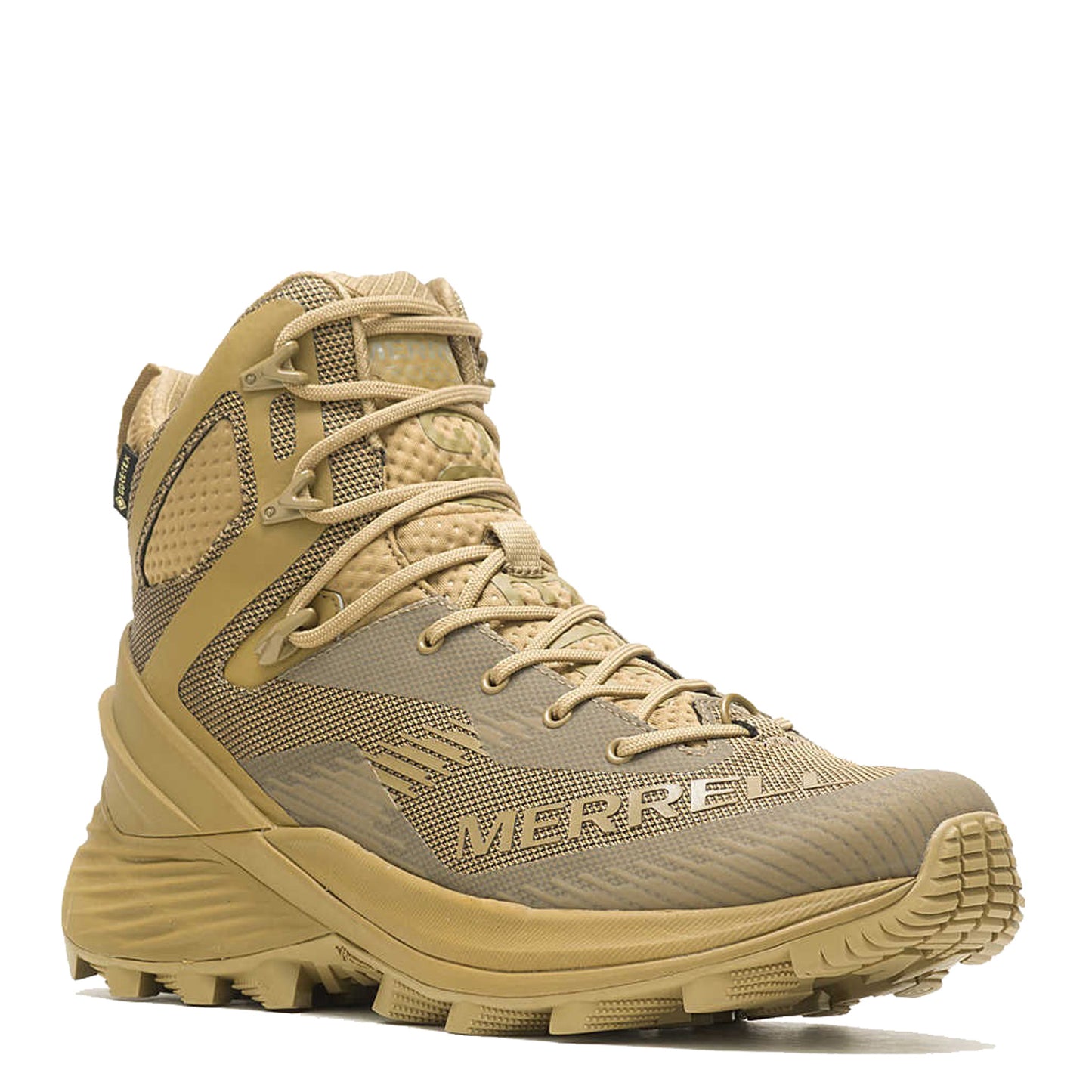 Peltz Shoes  Men's Merrell Rogue Tactical GORE-TEX Boot Dark Coyote J005253