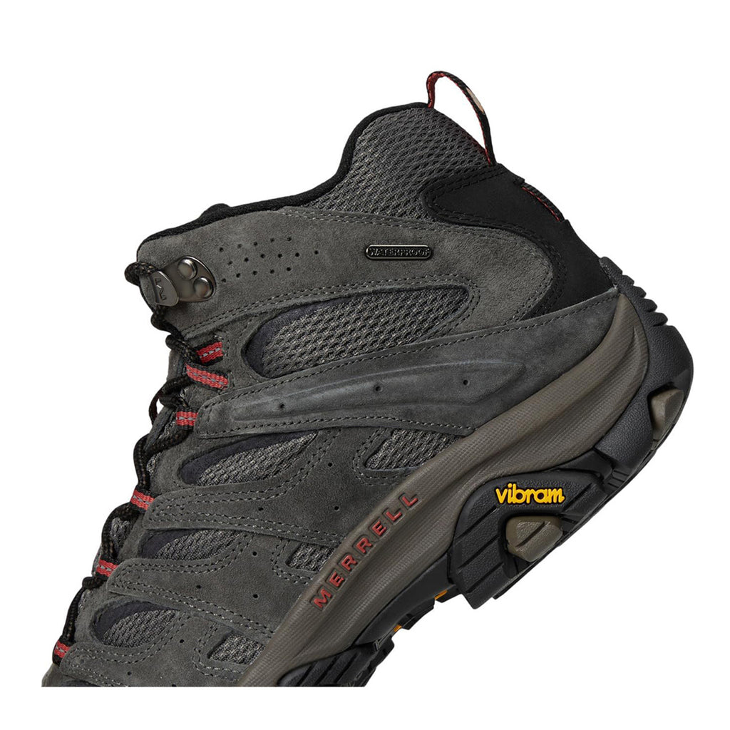 Men's Merrell Moab 3 Mid Waterproof Hiking Boot - Wide Width BELUGA GREY J035833WZ