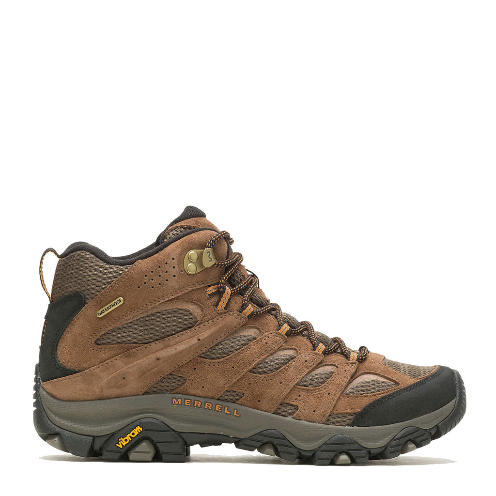 Men's Merrell Moab 3 Mid Waterproof Hiking Boot - Wide Width EARTH J035839WZ