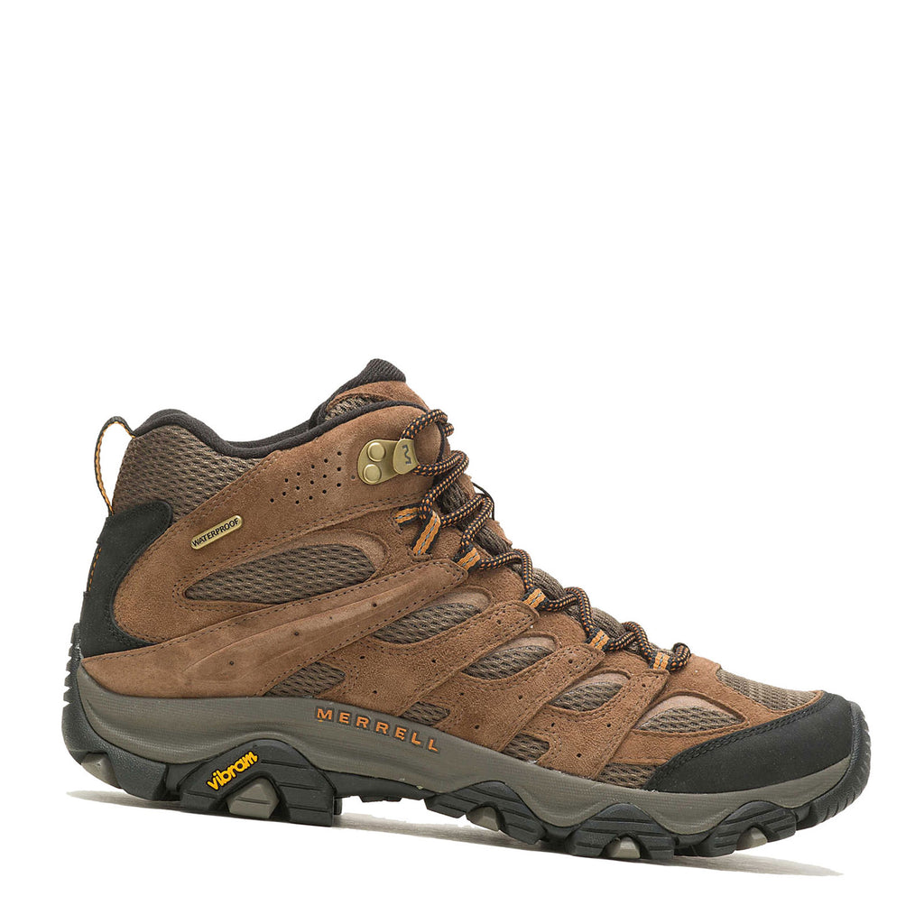 Men's Merrell Moab 3 Mid Waterproof Hiking Boot - Wide Width EARTH J035839WZ