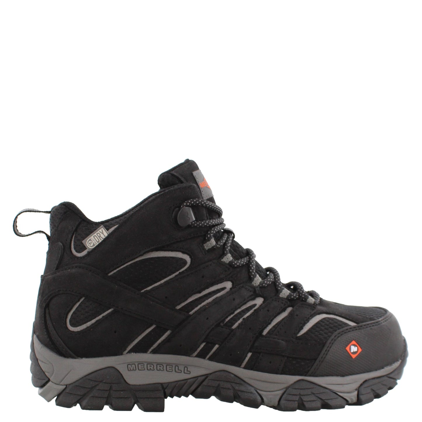 Peltz Shoes  Men's Merrell Moab Vertex Mid Waterproof Comp Toe BLACK J05241
