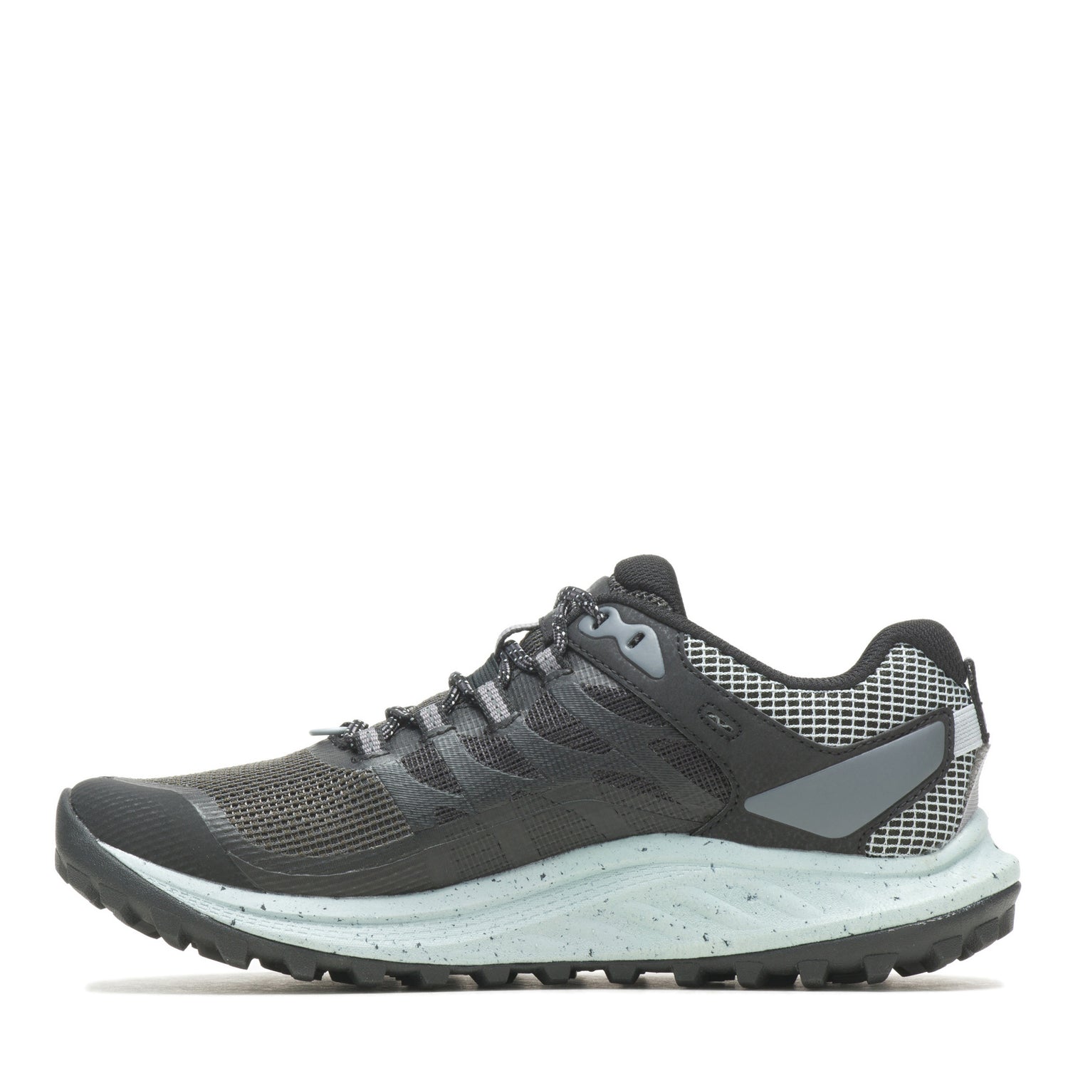 Peltz Shoes  Women's Merrell Antora 3 Trail Running Shoe BLACK J067590