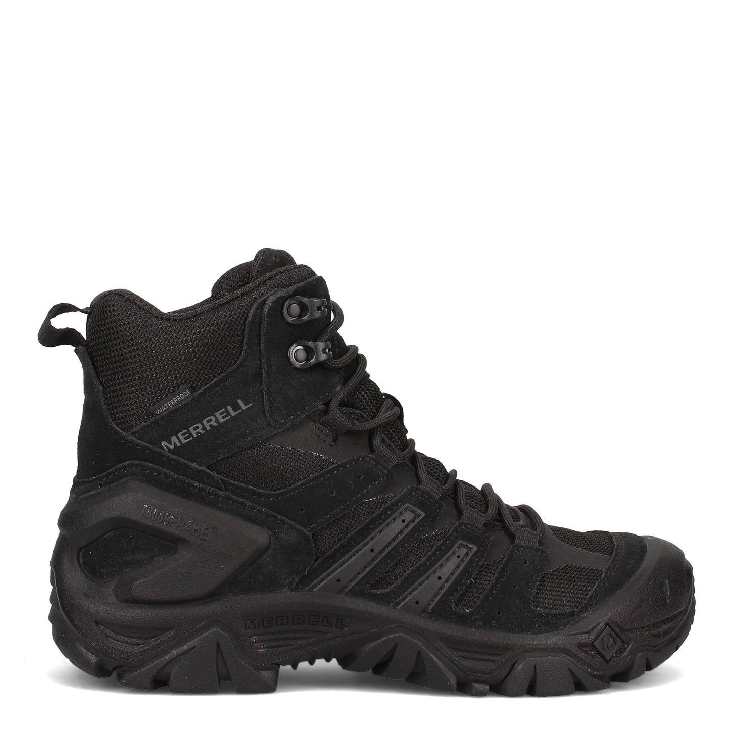 Peltz Shoes  Men's Merrell Work Strongfield 6 Inch Tactical Work Boot Black J099301