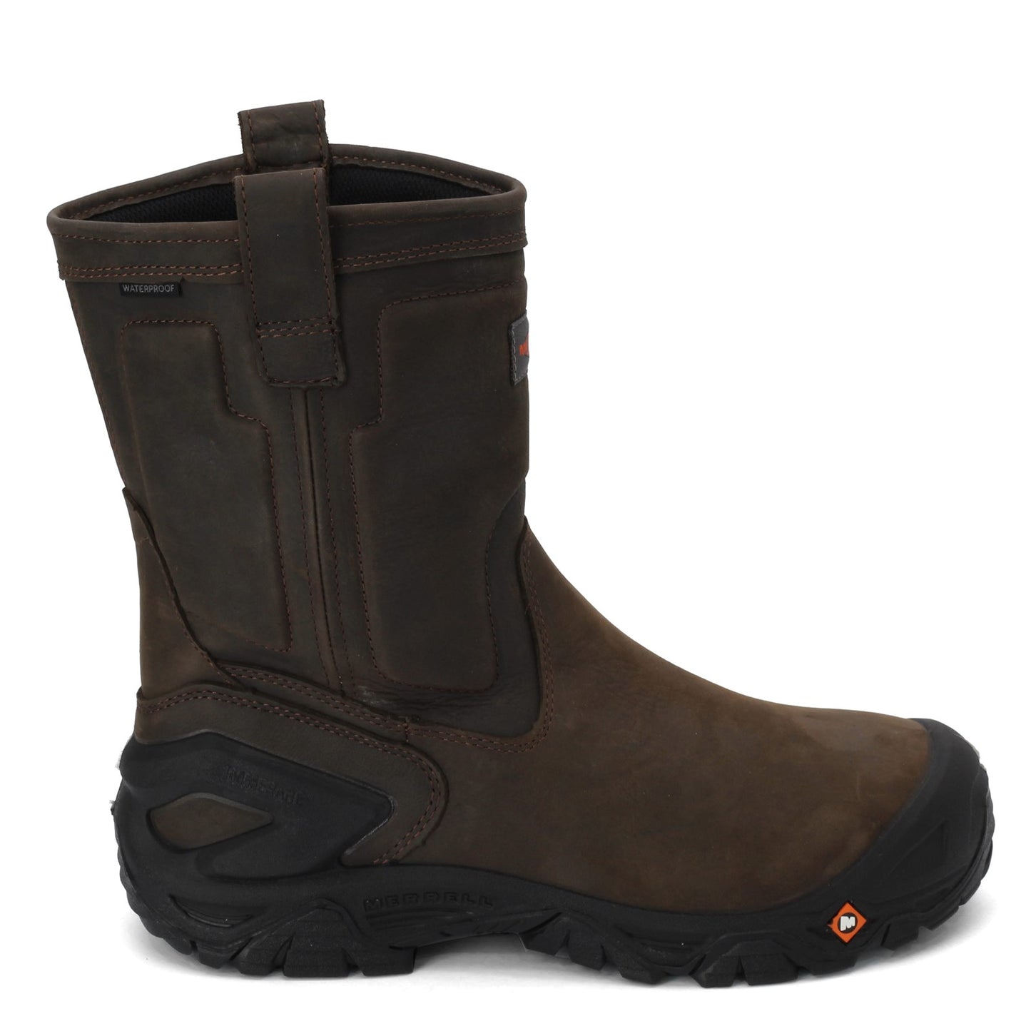 Peltz Shoes  Men's Merrell Work Strongfield Waterproof Comp Toe Work Boot Espresso J099315