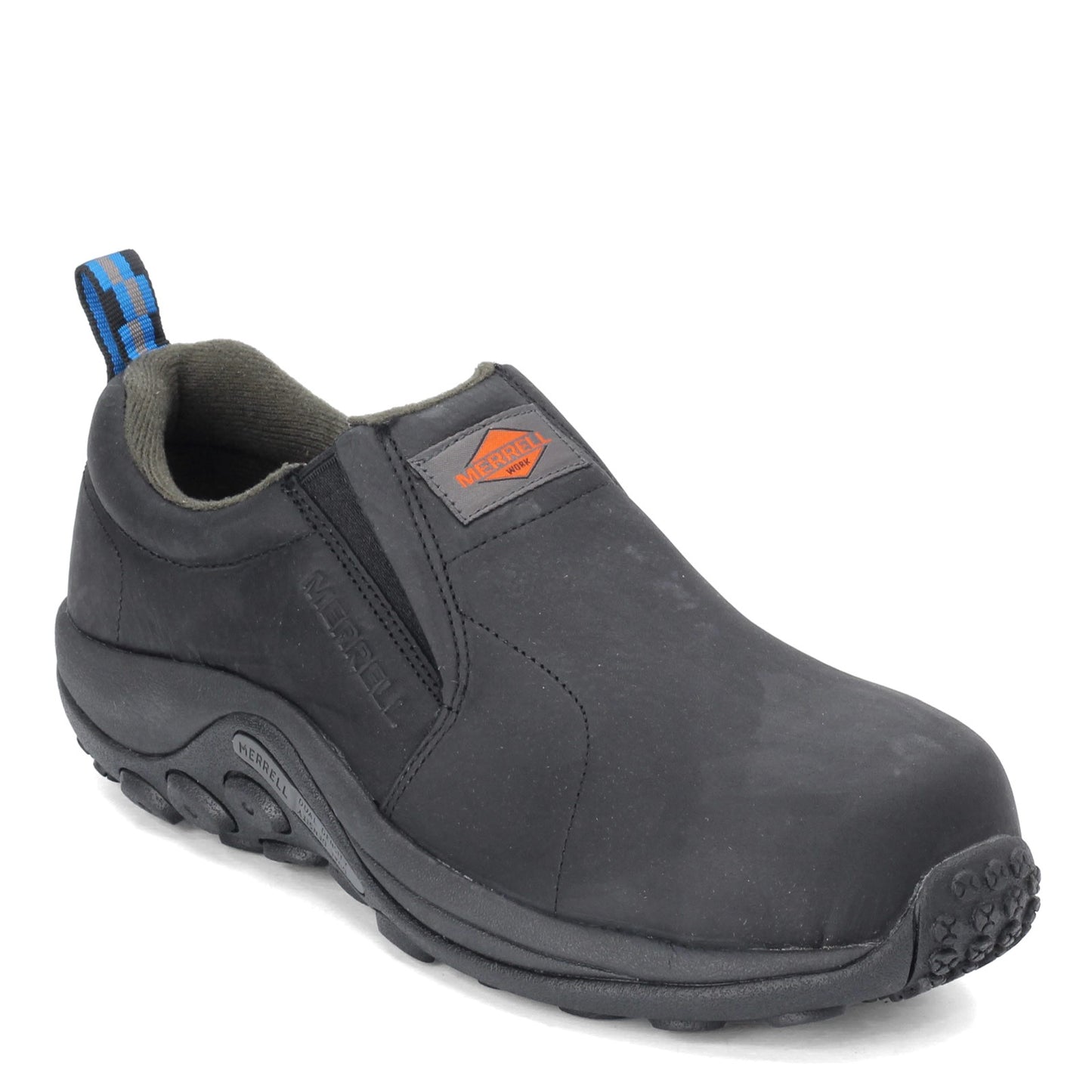 Peltz Shoes  Men's Merrell Jungle Moc Comp Toe Work Shoe BLACK J099317