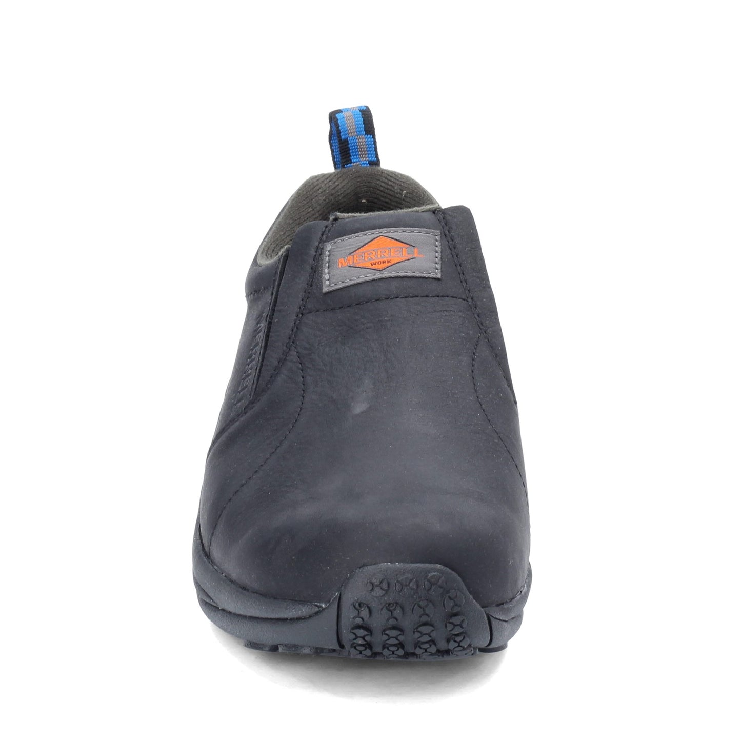 Peltz Shoes  Men's Merrell Jungle Moc Leather SR Work Shoe - Wide Width BLACK J099321W