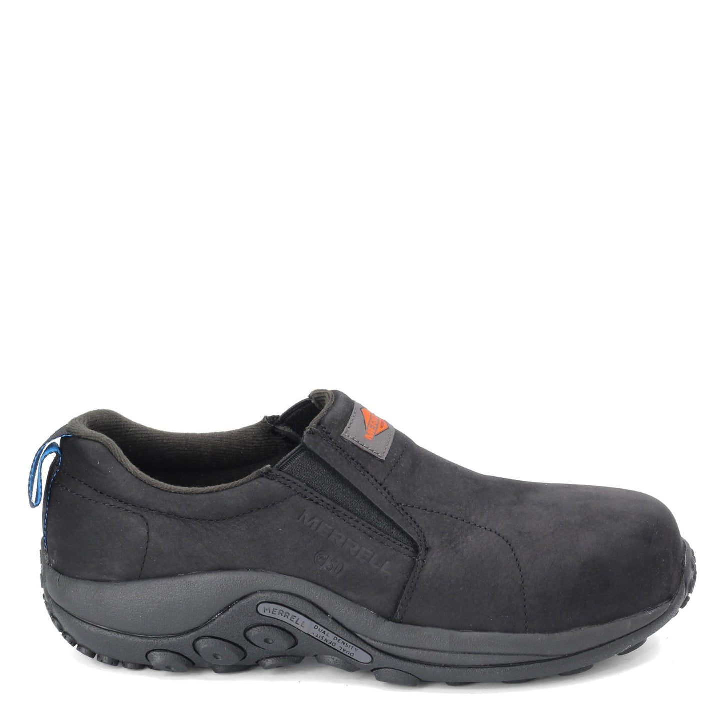 Peltz Shoes  Men's Merrell Jungle Moc Static Dissipative Work Shoe - Wide Width BLACK J099379W