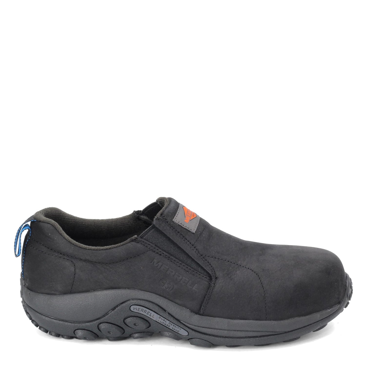 Peltz Shoes  Men's Merrell Jungle Moc Static Dissipative Work Shoe BLACK J099379