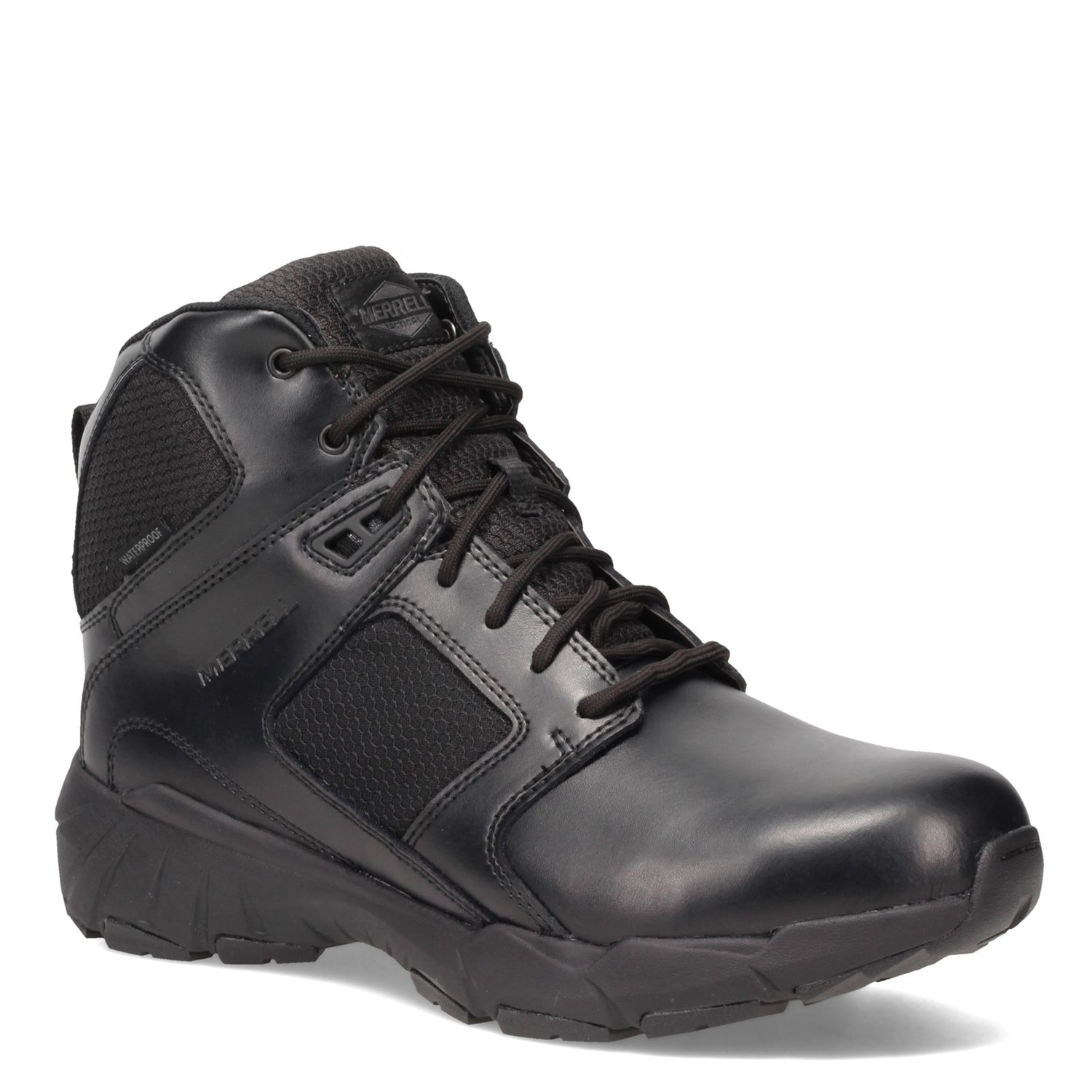 Peltz Shoes  Men's Merrell Work Fullbench Tactical Mid Work Boot BLACK J099439