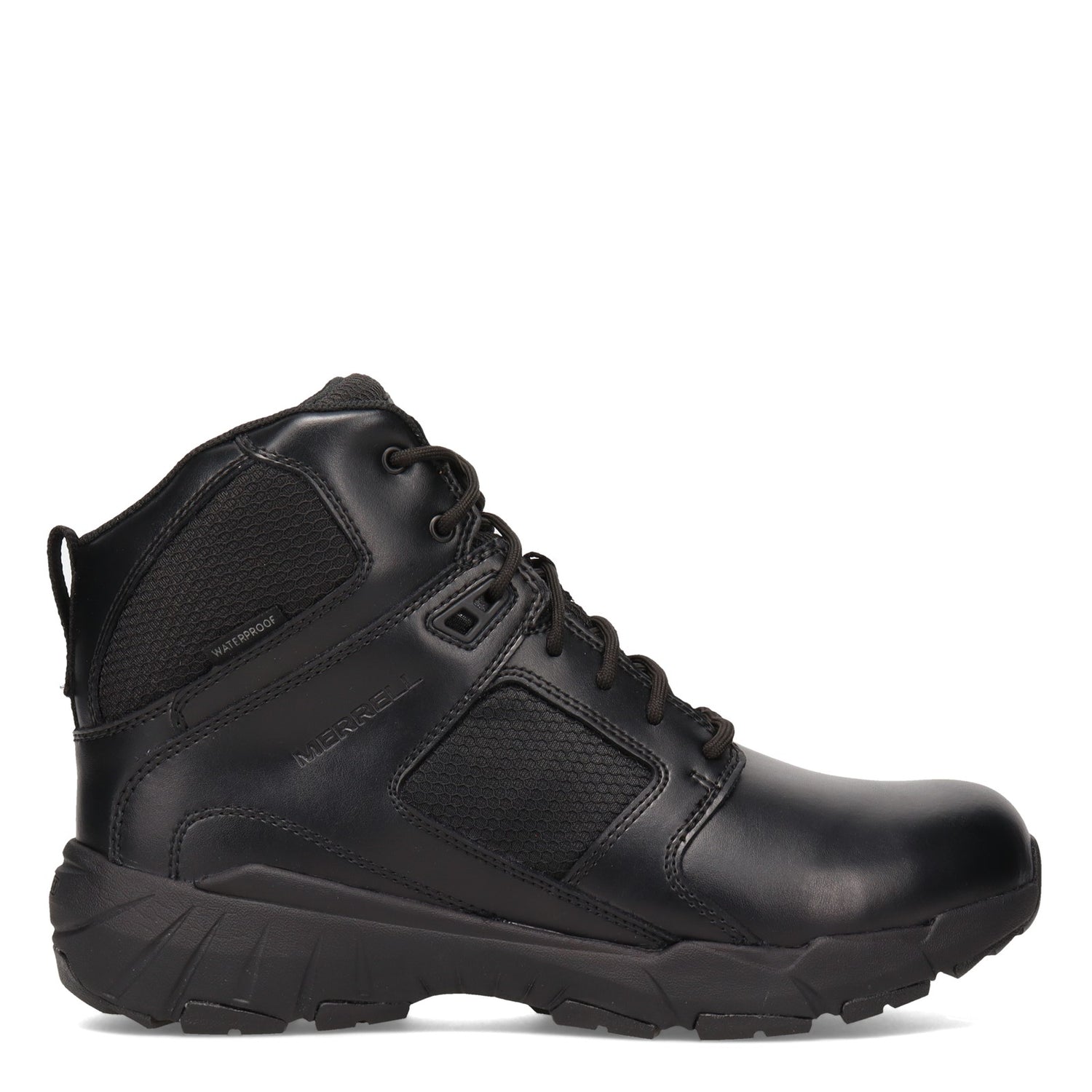Peltz Shoes  Men's Merrell Work Fullbench Tactical Mid Work Boot BLACK J099439