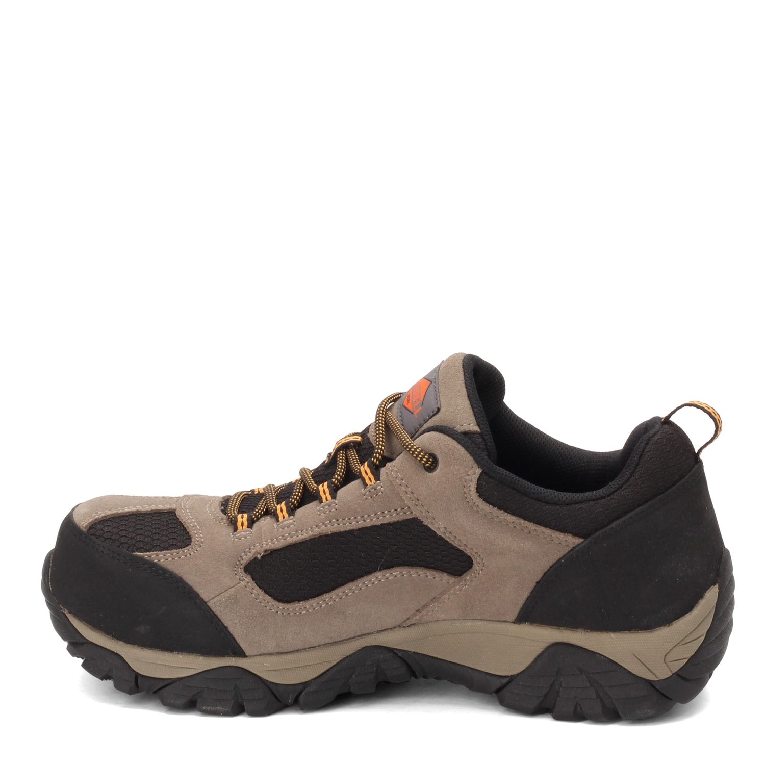 Peltz Shoes  Men's Merrell Moab Onset Low Waterproof Comp Toe Work Shoe - Wide Width WALNUT J099505W