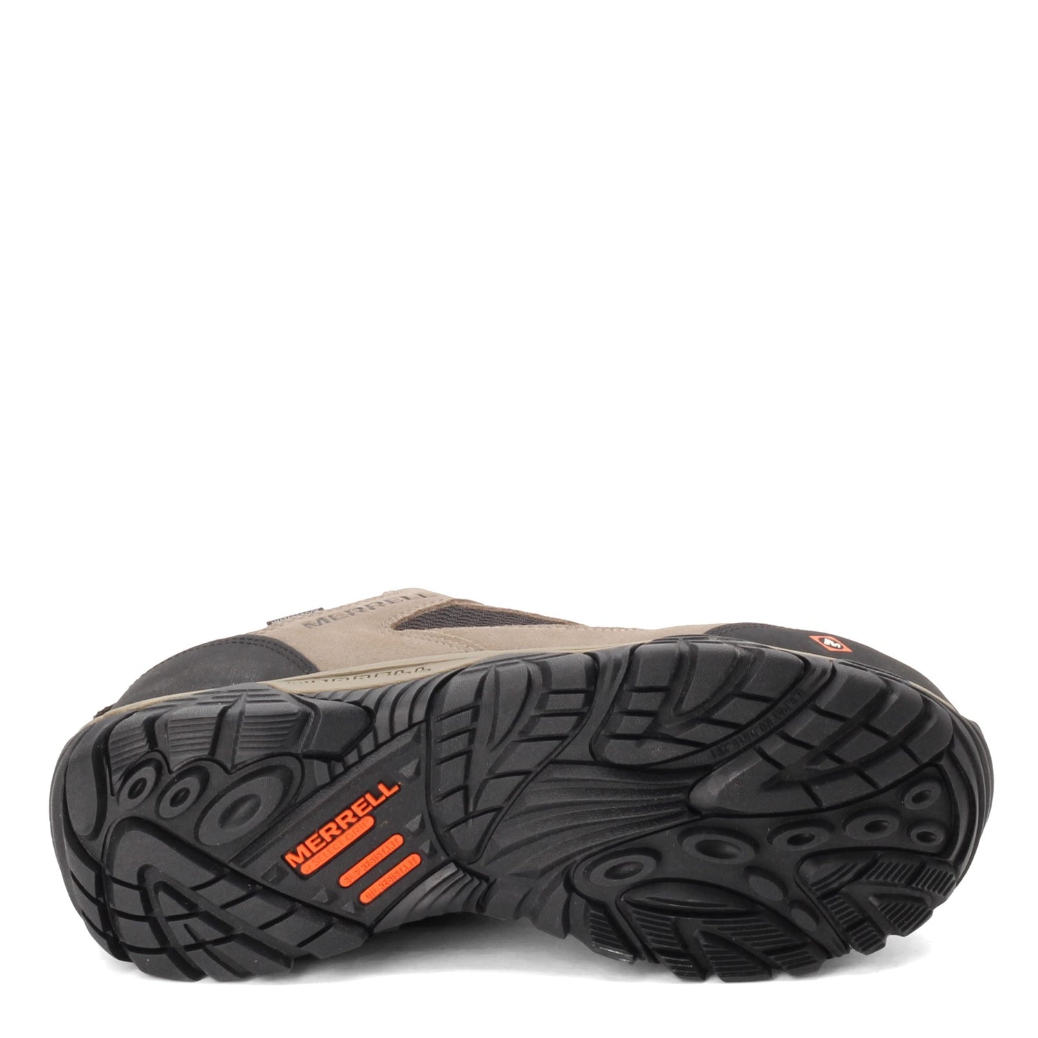 Peltz Shoes  Men's Merrell Moab Onset Low Waterproof Comp Toe Work Shoe - Wide Width WALNUT J099505W