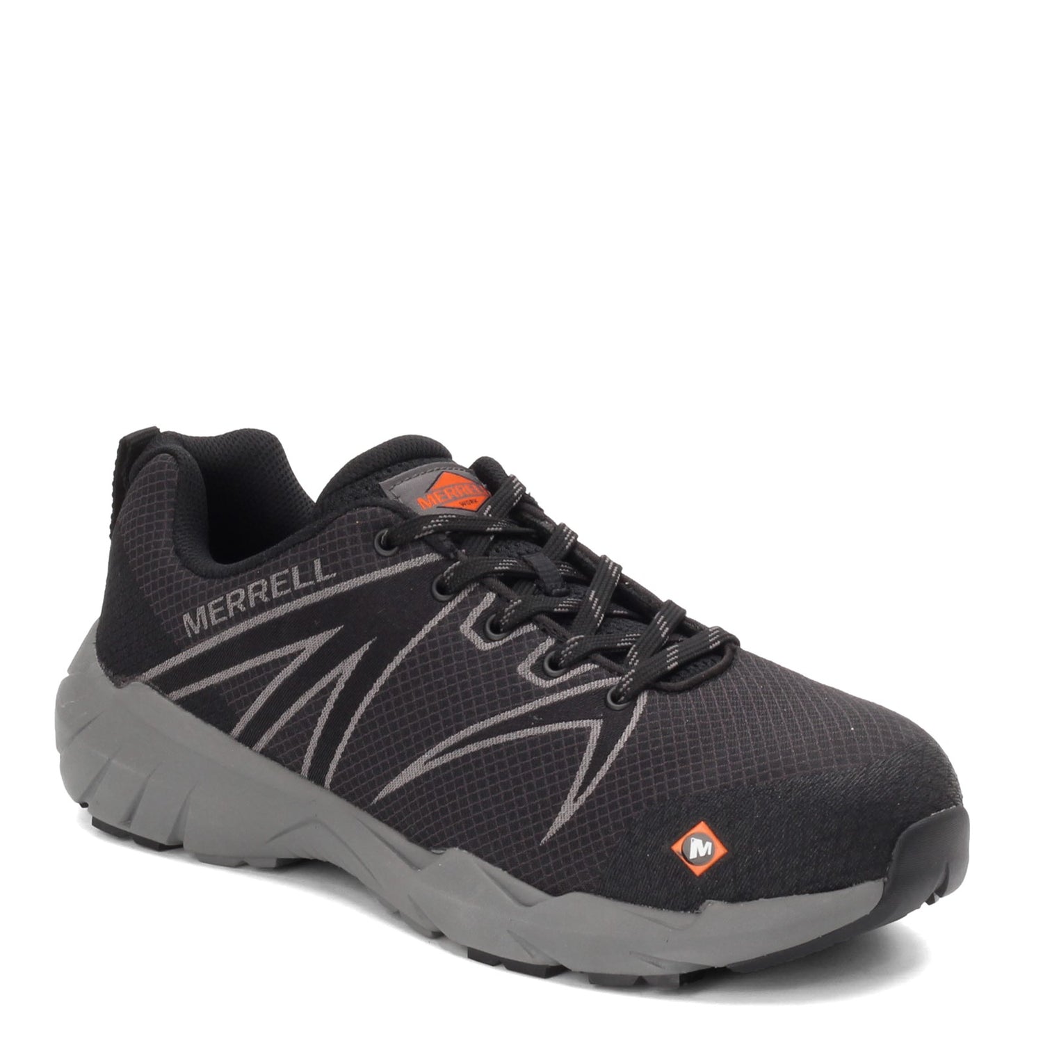 Peltz Shoes  Men's Merrell Work Fullbench 55 Alloy Toe Work Shoe BLACK J099515