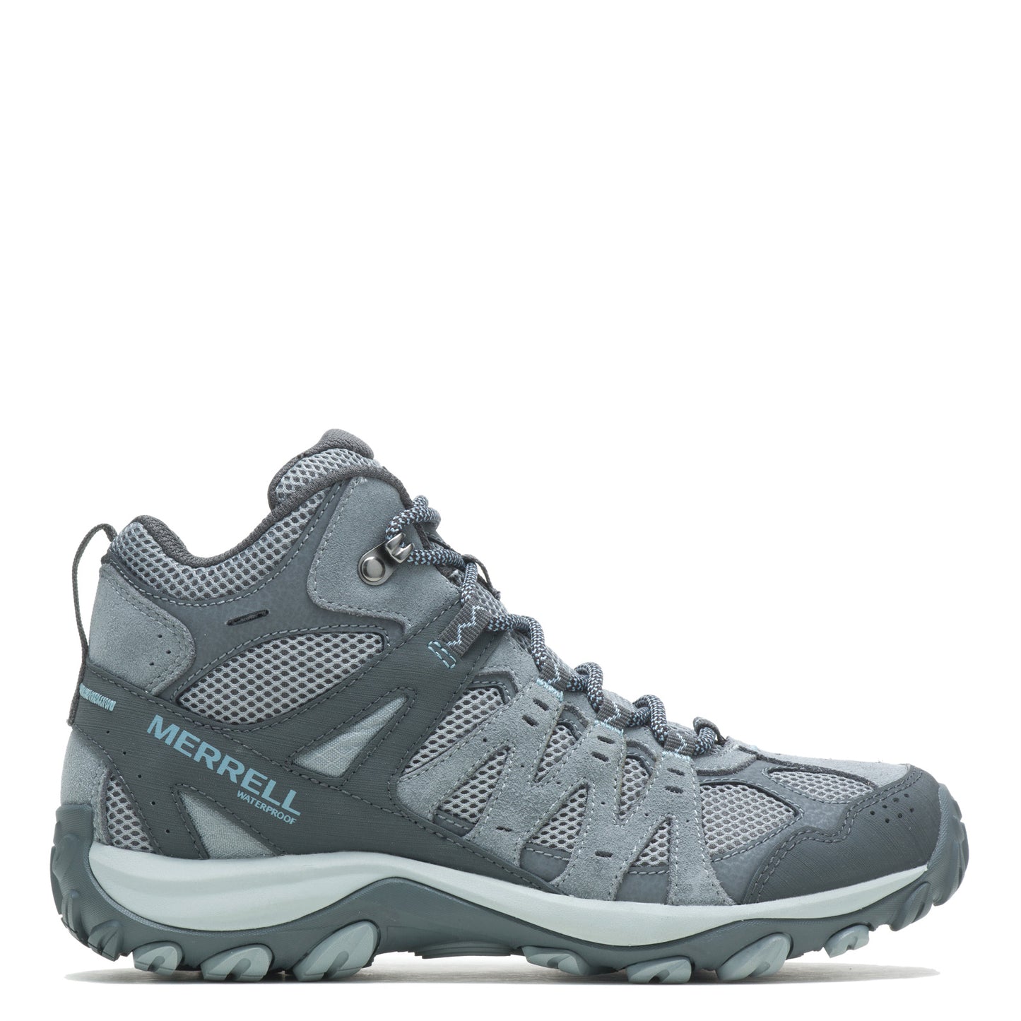 Peltz Shoes  Women's Merrell Accentor 3 Mid Waterproof Boot - Wide Width Monument J135228W