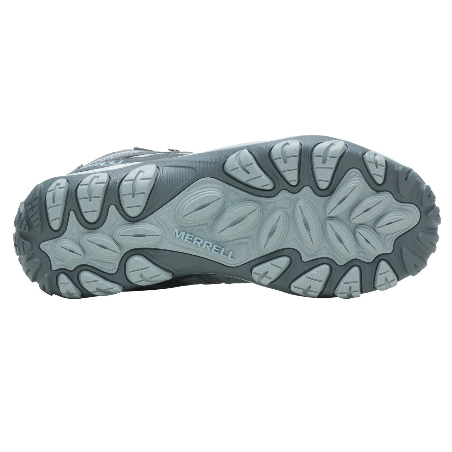 Peltz Shoes  Women's Merrell Accentor 3 Mid Waterproof Boot - Wide Width Monument J135228W