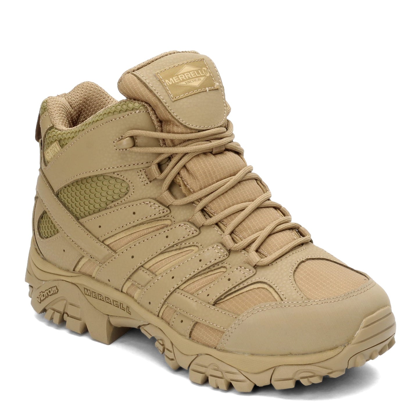 Peltz Shoes  Men's Merrell Moab 2 Mid Tactical Waterproof Boot COYOTE J15849