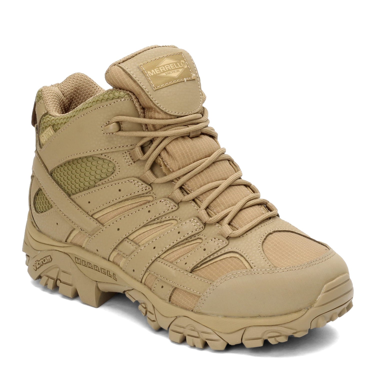 Peltz Shoes  Men's Merrell Moab 2 Mid Tactical Waterproof Boot COYOTE J15849