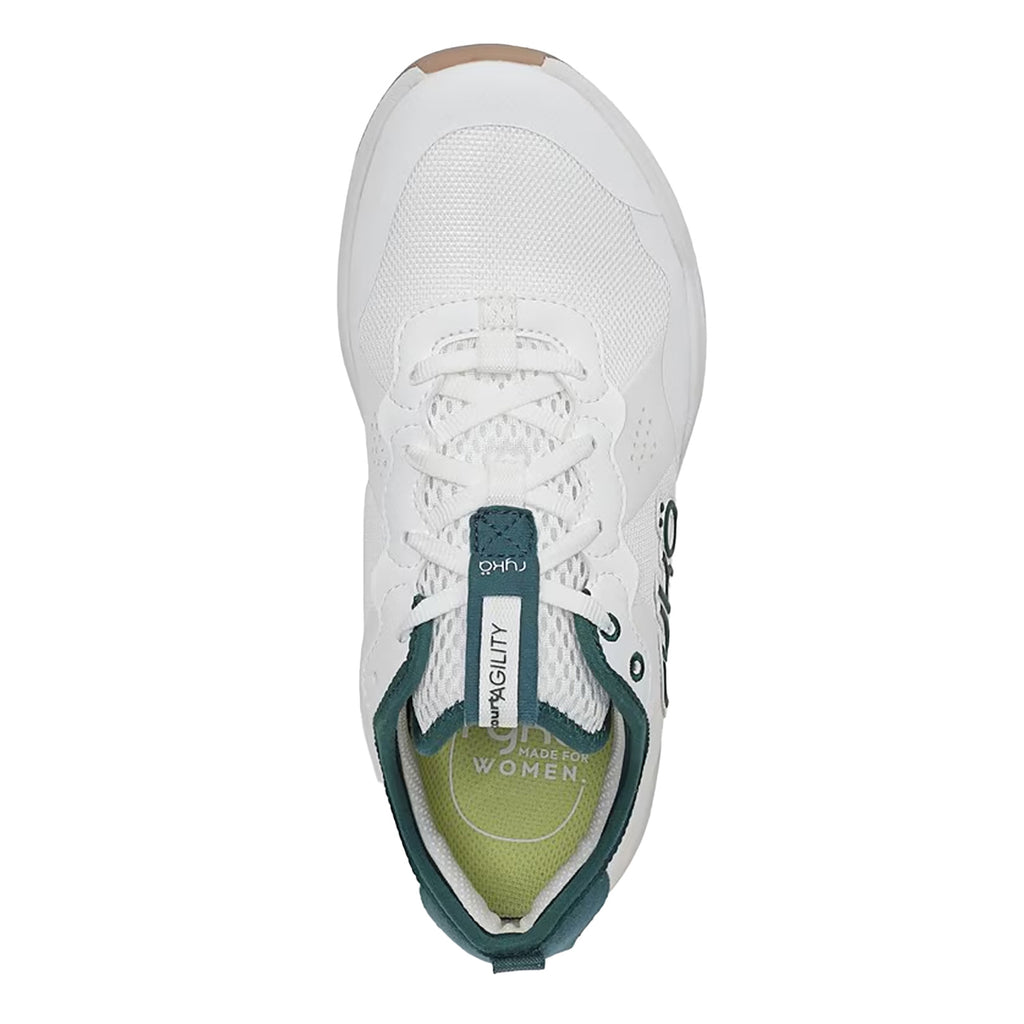 Women's Ryka Court Agility Tennis Shoe WHITE GREEN J3086M1104