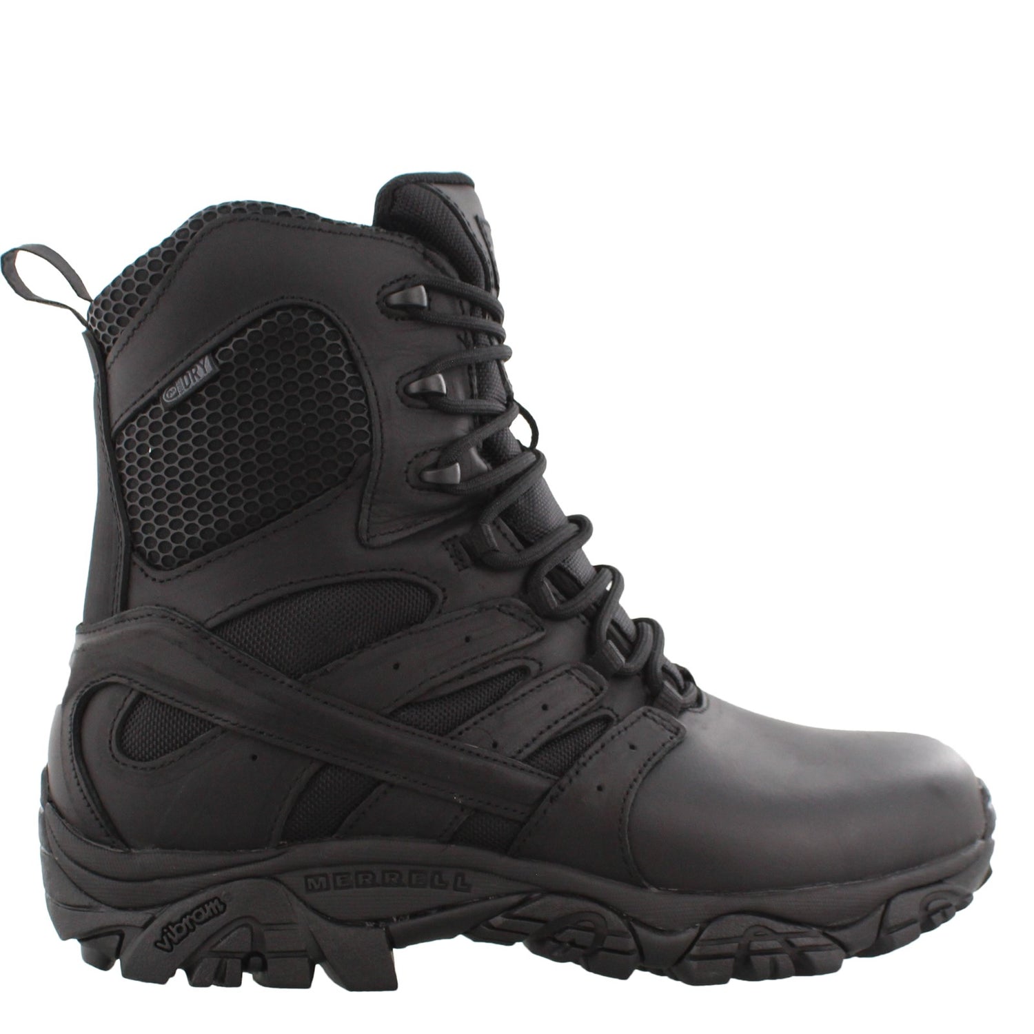 Peltz Shoes  Men's Merrell Moab 2 Tactical Response 8in Boot BLACK J45335