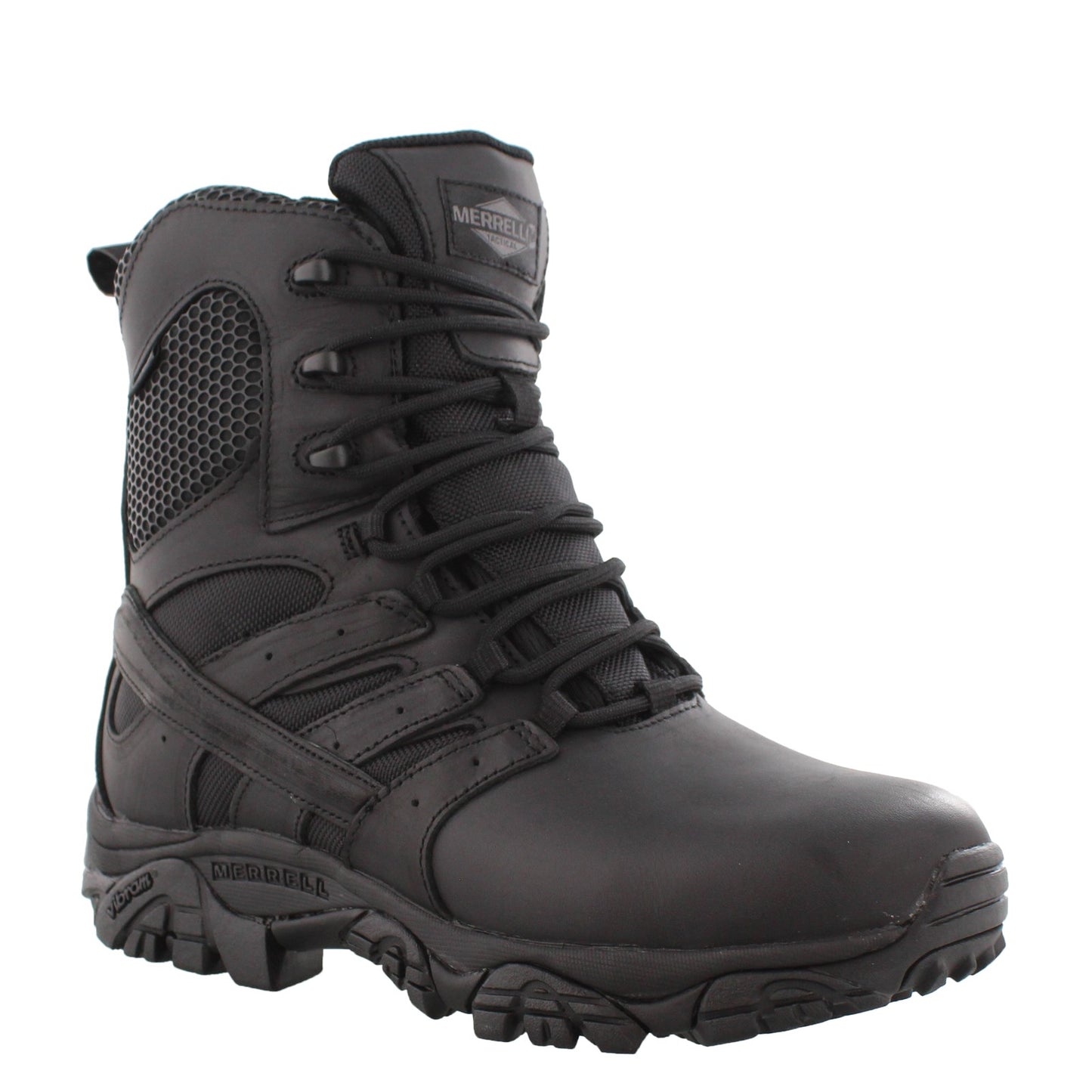 Peltz Shoes  Men's Merrell Moab 2 Tactical Response 8in Boot BLACK J45335