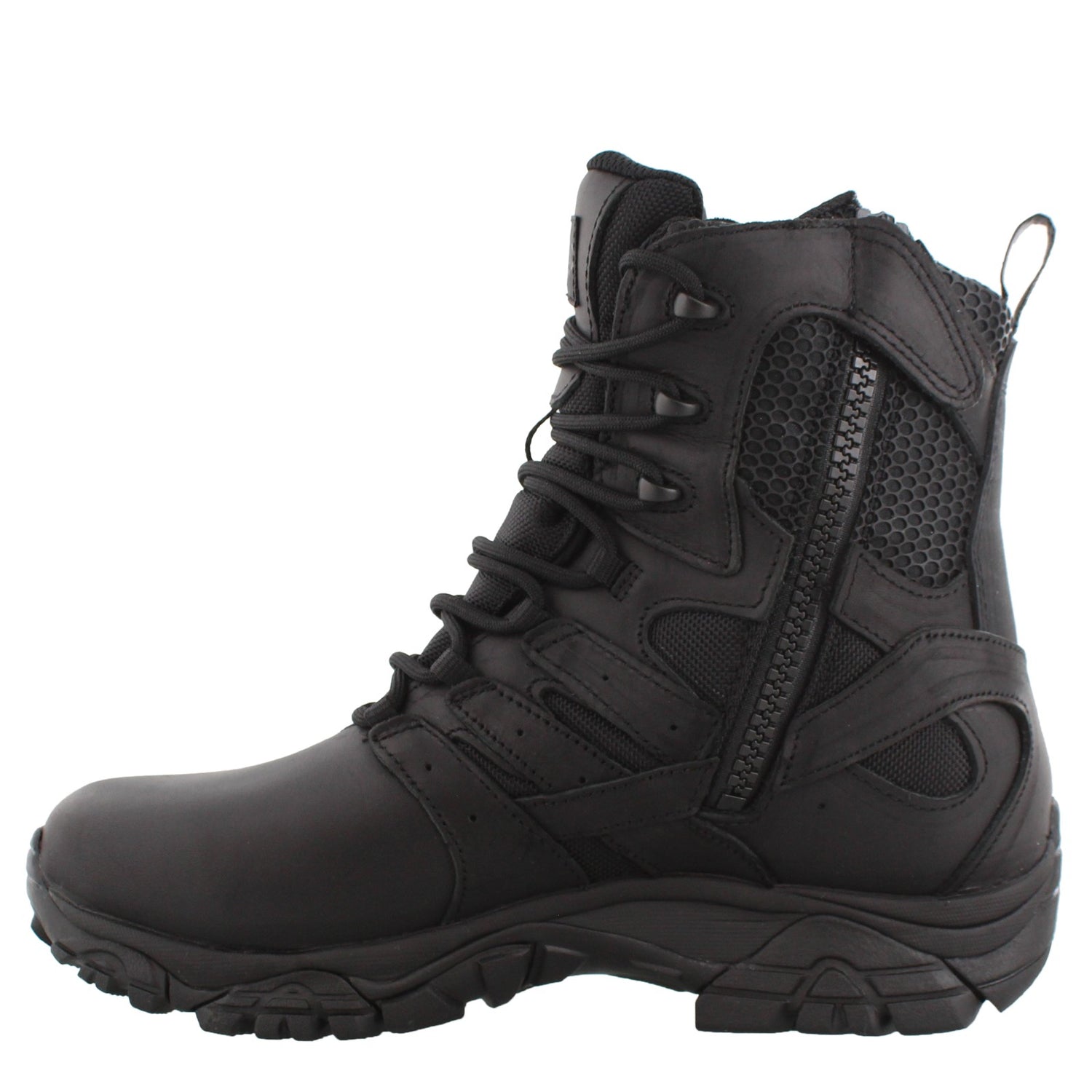 Peltz Shoes  Men's Merrell Moab 2 Tactical Response 8in Boot BLACK J45335