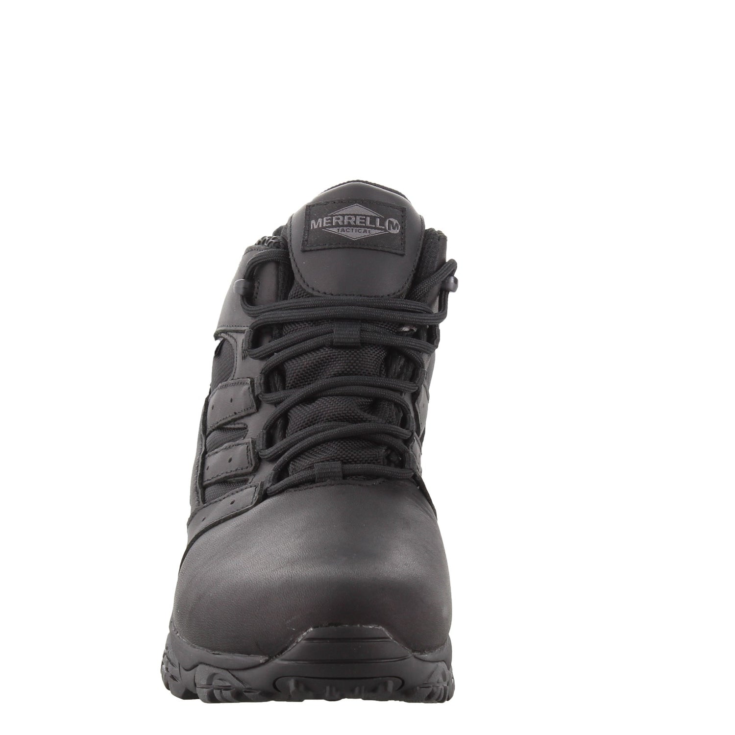 Peltz Shoes  Men's Merrell Moab 2 Mid Tactical Response Waterproof Boot - Wide Width BLACK J45337W