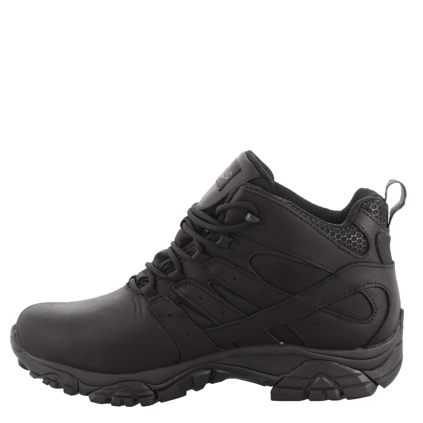 Peltz Shoes  Men's Merrell Moab 2 Mid Tactical Response Waterproof Boot BLACK J45337