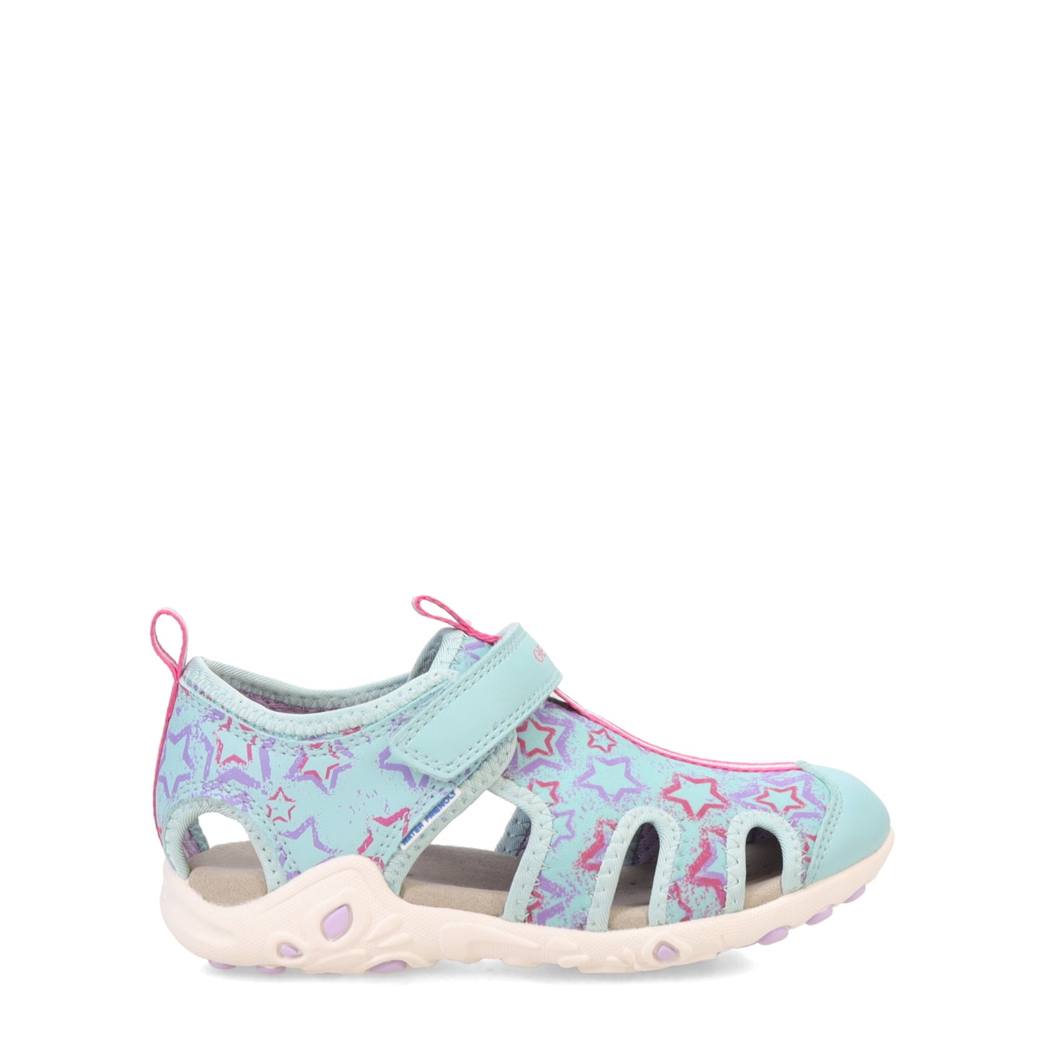 Peltz Shoes  Girl's Geox Whinberry Sandal – Toddler & Little Kid Aqua/Lilac J45GRC-0EE04-C4A8R