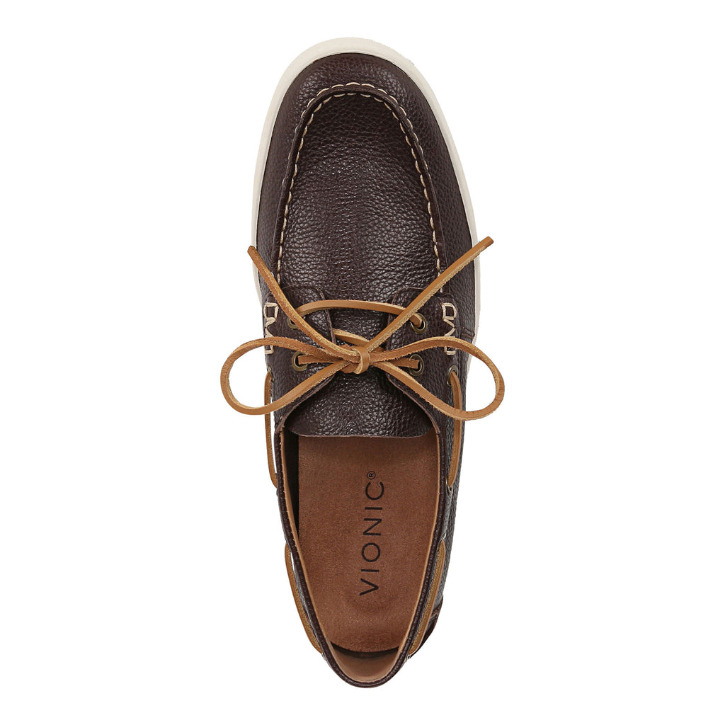 Men's Vionic Uptown Boat Shoe CHOCOLATE GANACHE J4880L3203