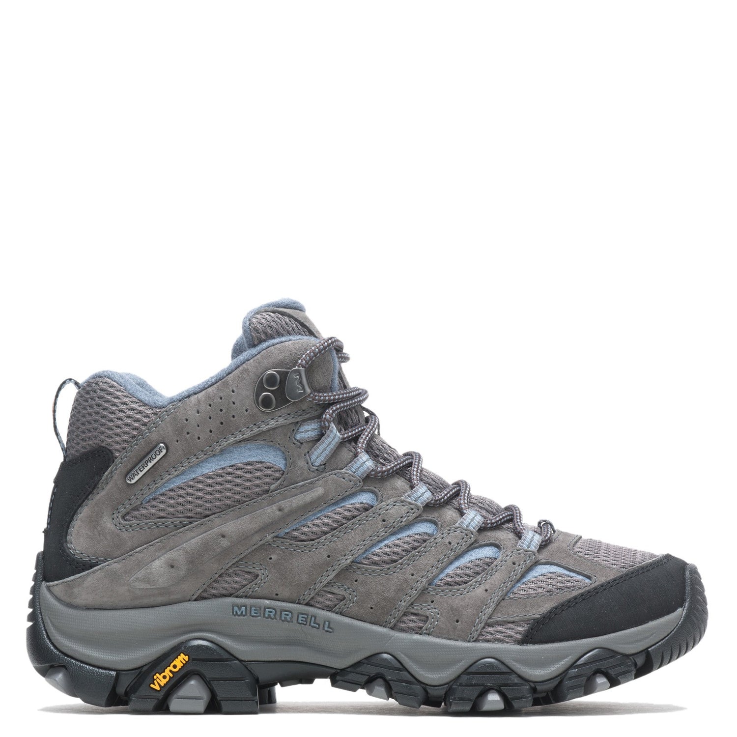 Peltz Shoes  Women's Merrell Moab 3 Mid Waterproof Hiking Boot GRANITE J500162