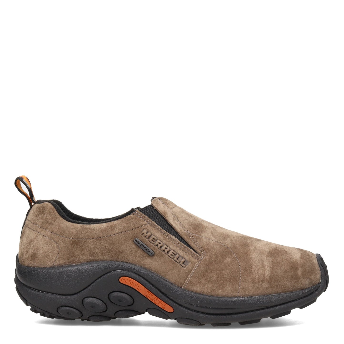 Peltz Shoes  Men's Merrell Jungle Moc Waterproof Slip-On - Wide Width GUNSMOKE J52931W