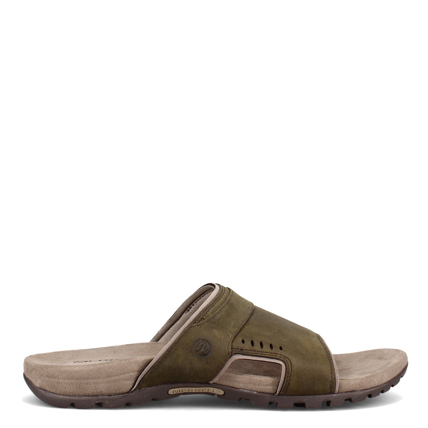 Peltz Shoes  Men's Merrell Sandspur Lee Slide OLIVE J62491