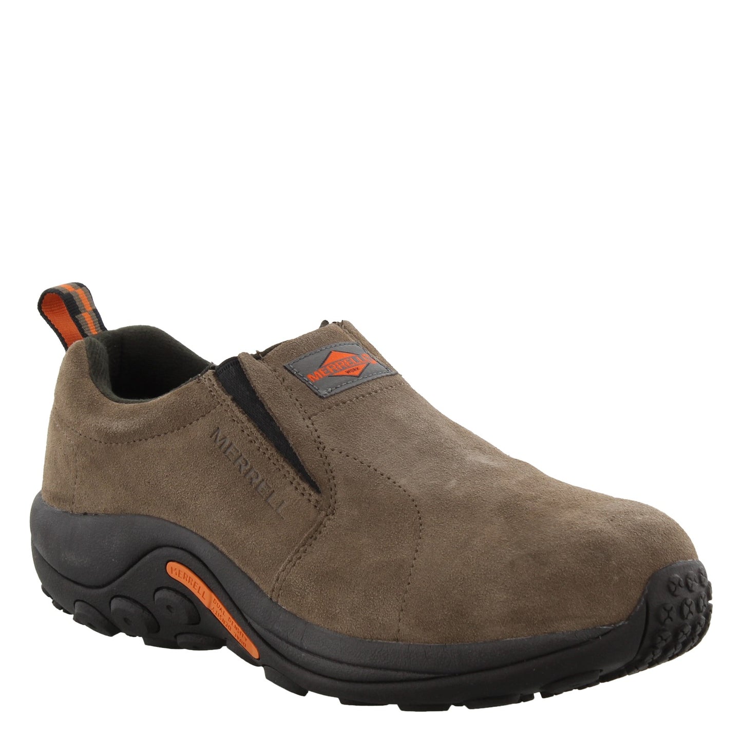 Peltz Shoes  Men's Merrell Jungle Moc Alloy Toe Work Shoe GUNSMOKE J85775
