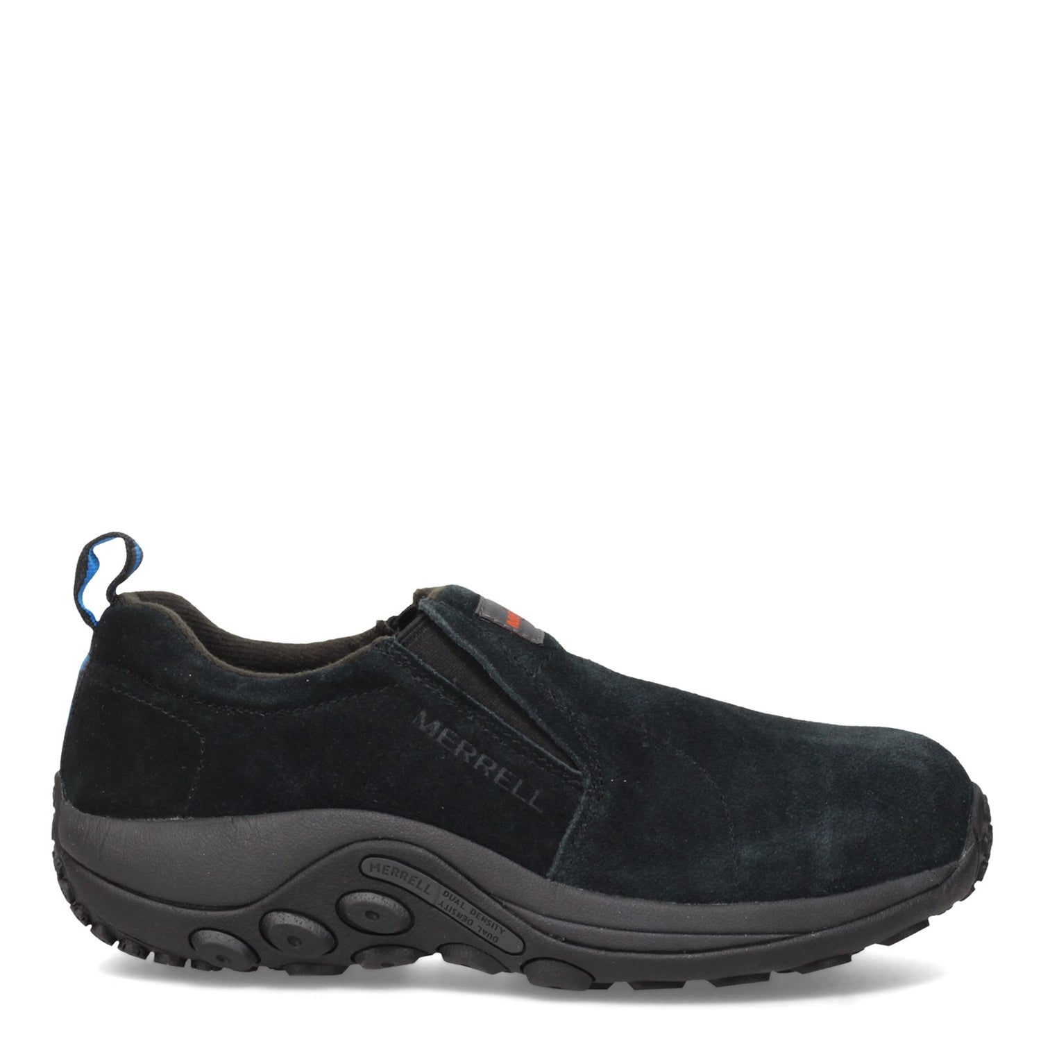 Peltz Shoes  Men's Merrell Jungle Moc Alloy Toe Work Shoe - Wide Width Black J85777W