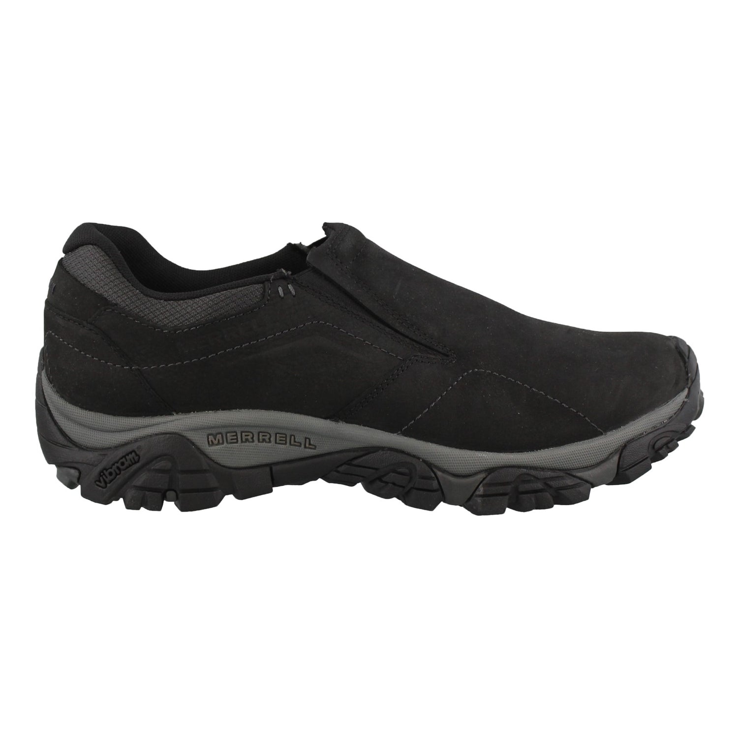 Peltz Shoes  Men's Merrell Moab Adventure Moc Slip on Shoes BLACK J91833